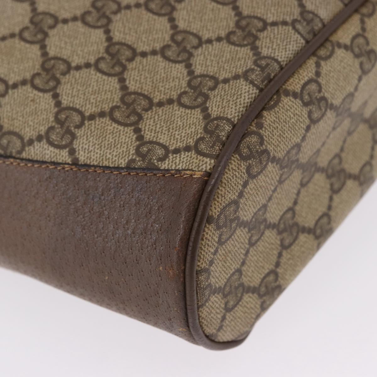 GUCCI GG Supreme Web Sherry Line Bag PVC Beige Gold 41 02 034 Auth 191135 - Jerrillo image 10