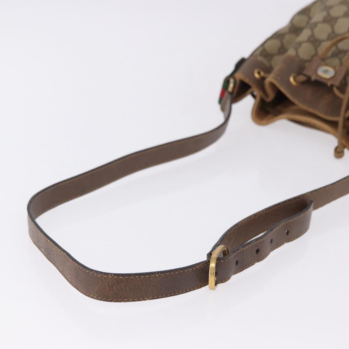 GUCCI GG Supreme Web Sherry Line Bag PVC Beige Gold 41 02 034 Auth 191135 - Jerrillo image 7