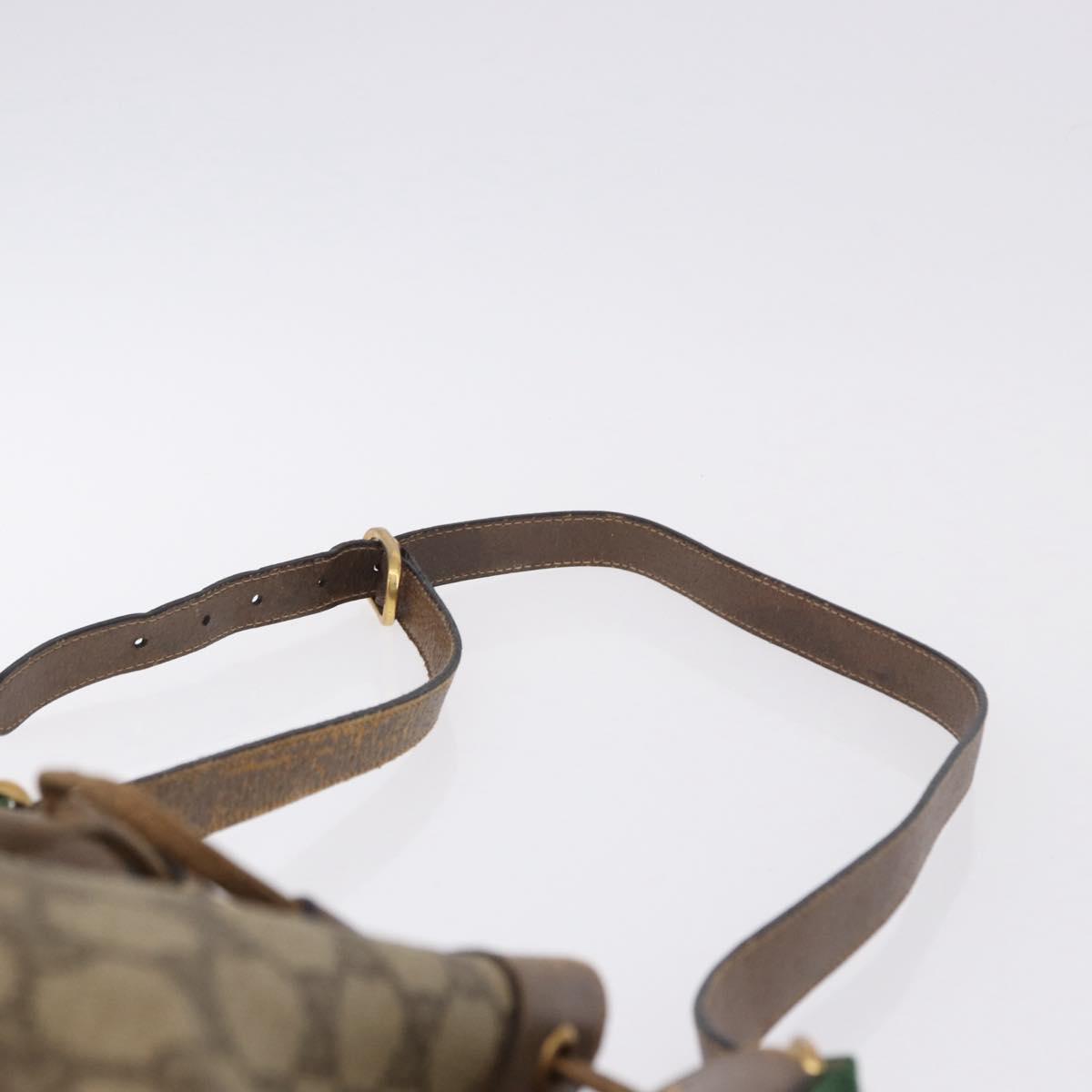 GUCCI GG Supreme Web Sherry Line Bag PVC Beige Gold 41 02 034 Auth 191135 - Jerrillo image 8
