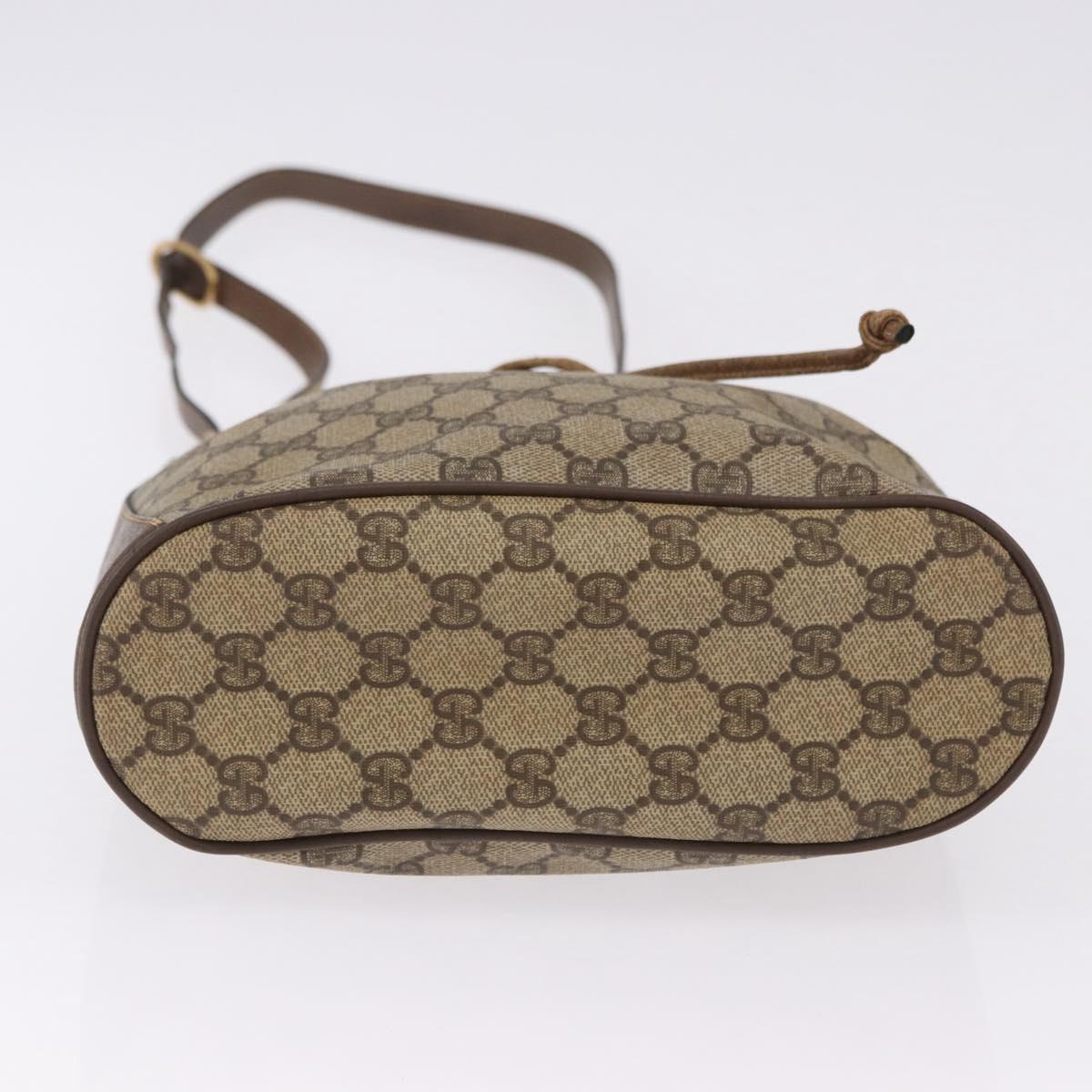GUCCI GG Supreme Web Sherry Line Bag PVC Beige Gold 41 02 034 Auth 191135 - Jerrillo image 9