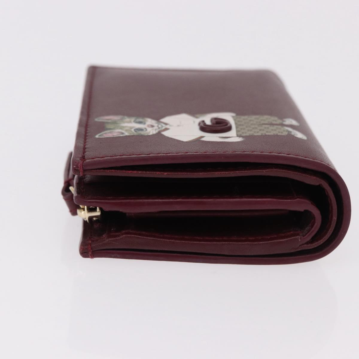 GUCCI Wallet Leather Higuchi Yuko Collaboration Bordeaux 847923 Auth 191265SM - Jerrillo image 4