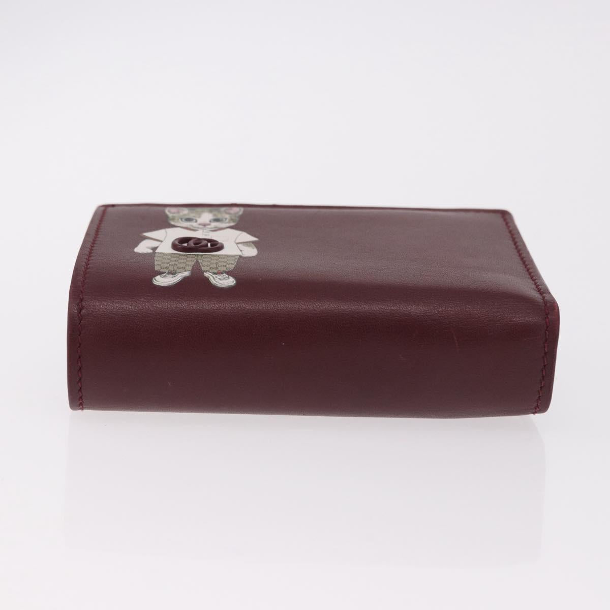 GUCCI Wallet Leather Higuchi Yuko Collaboration Bordeaux 847923 Auth 191265SM - Jerrillo image 6