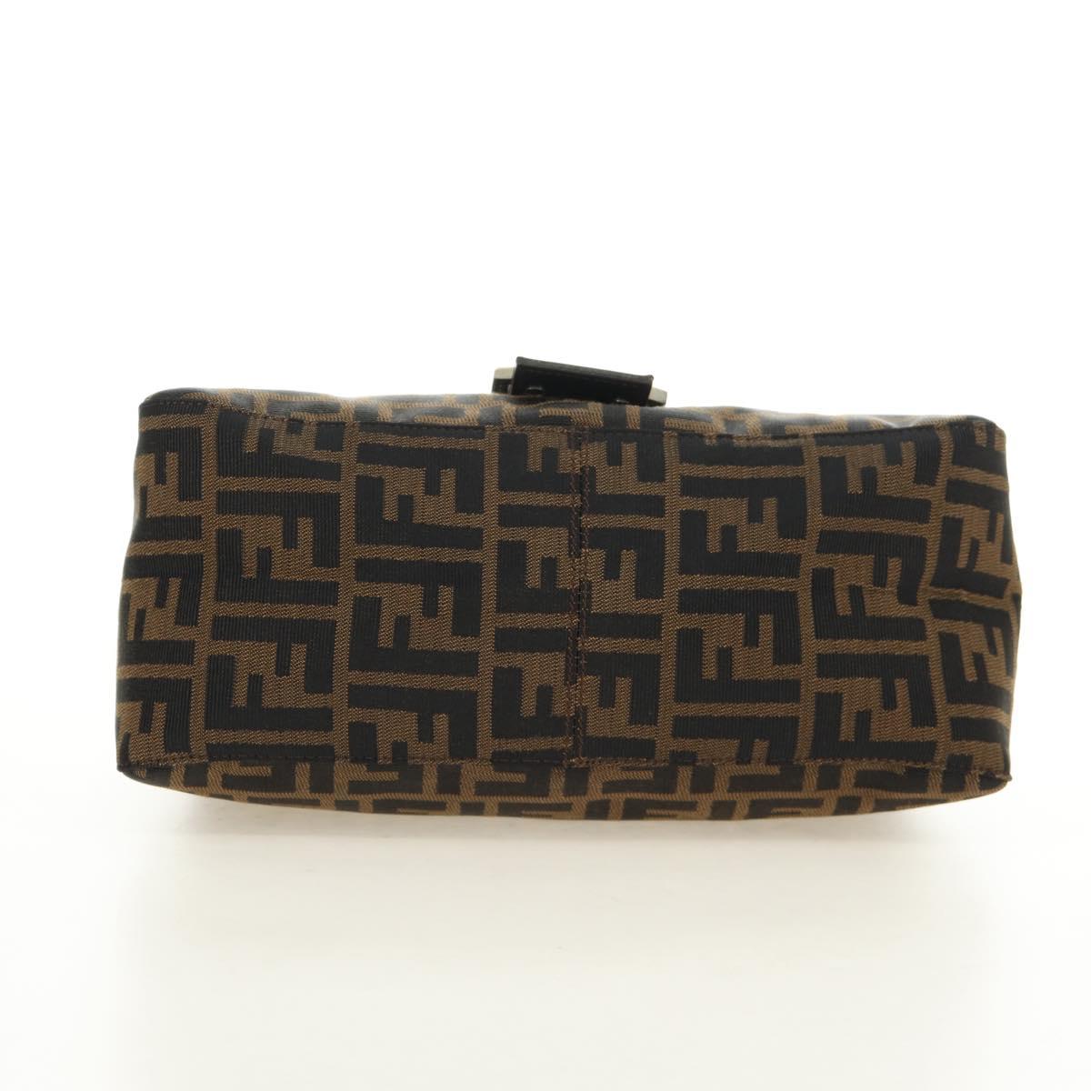 FENDI Zucca Canvas Mamma Baguette Shoulder Bag Black Brown Auth 191291SAV - Jerrillo image 5