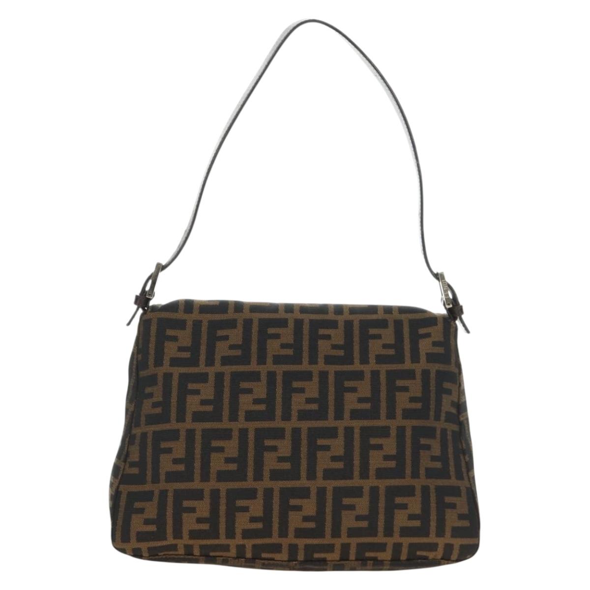 FENDI Zucca Canvas Mamma Baguette Shoulder Bag Black Brown Auth 191291SAV - Jerrillo image 2