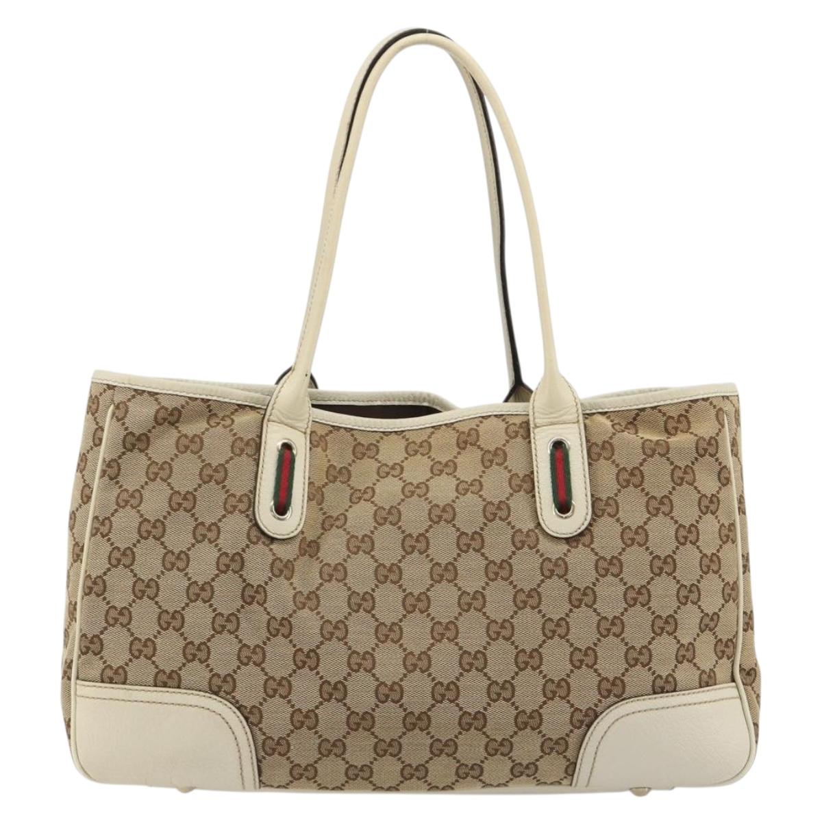 GUCCI GG Canvas Princi Tote Bag Beige Gold 163805 Auth 191309V - Jerrillo image 2
