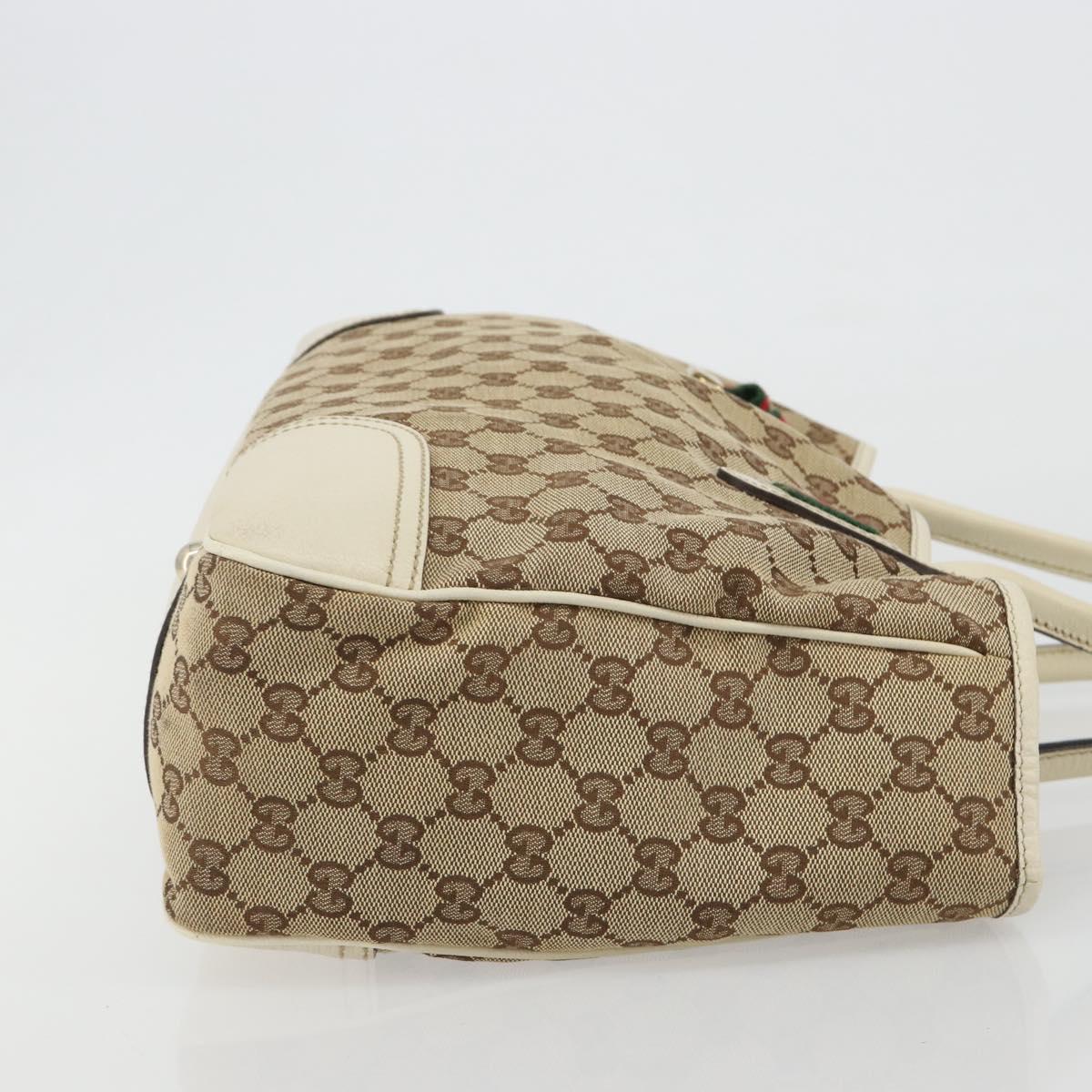 GUCCI GG Canvas Princi Tote Bag Beige Gold 163805 Auth 191309V - Jerrillo image 3
