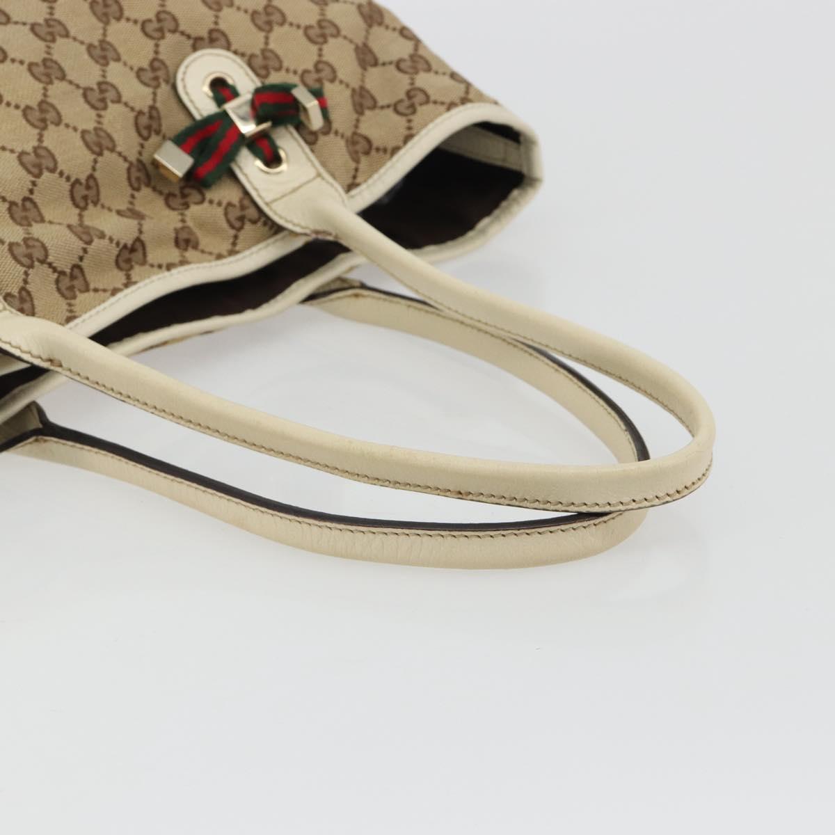 GUCCI GG Canvas Princi Tote Bag Beige Gold 163805 Auth 191309V - Jerrillo image 7