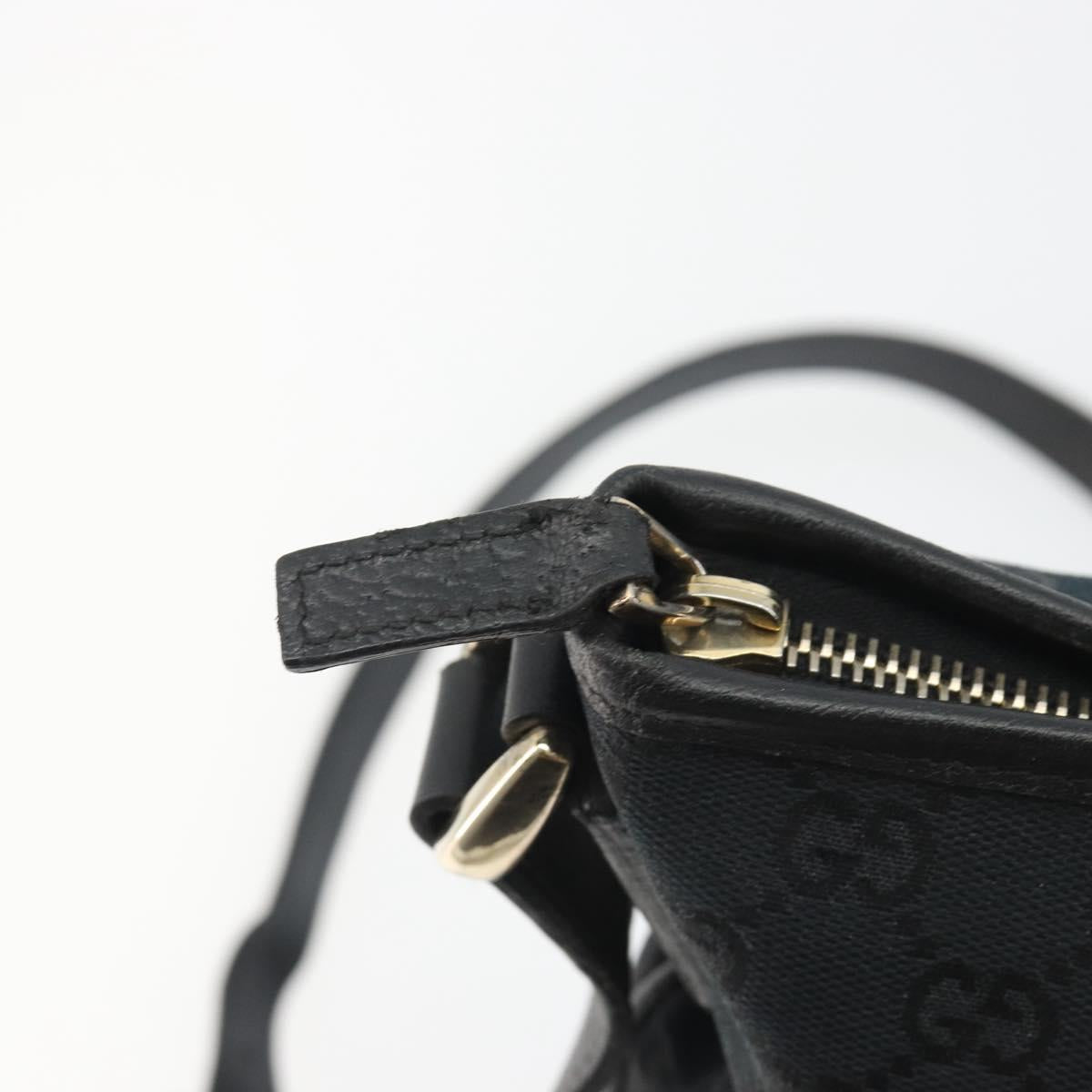 GUCCI GG Canvas Abbey Shoulder Bag Black Gold 131326 Auth 191311A - Jerrillo image 9