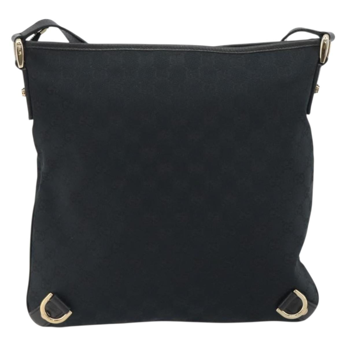GUCCI GG Canvas Abbey Shoulder Bag Black Gold 131326 Auth 191311A - Jerrillo image 2