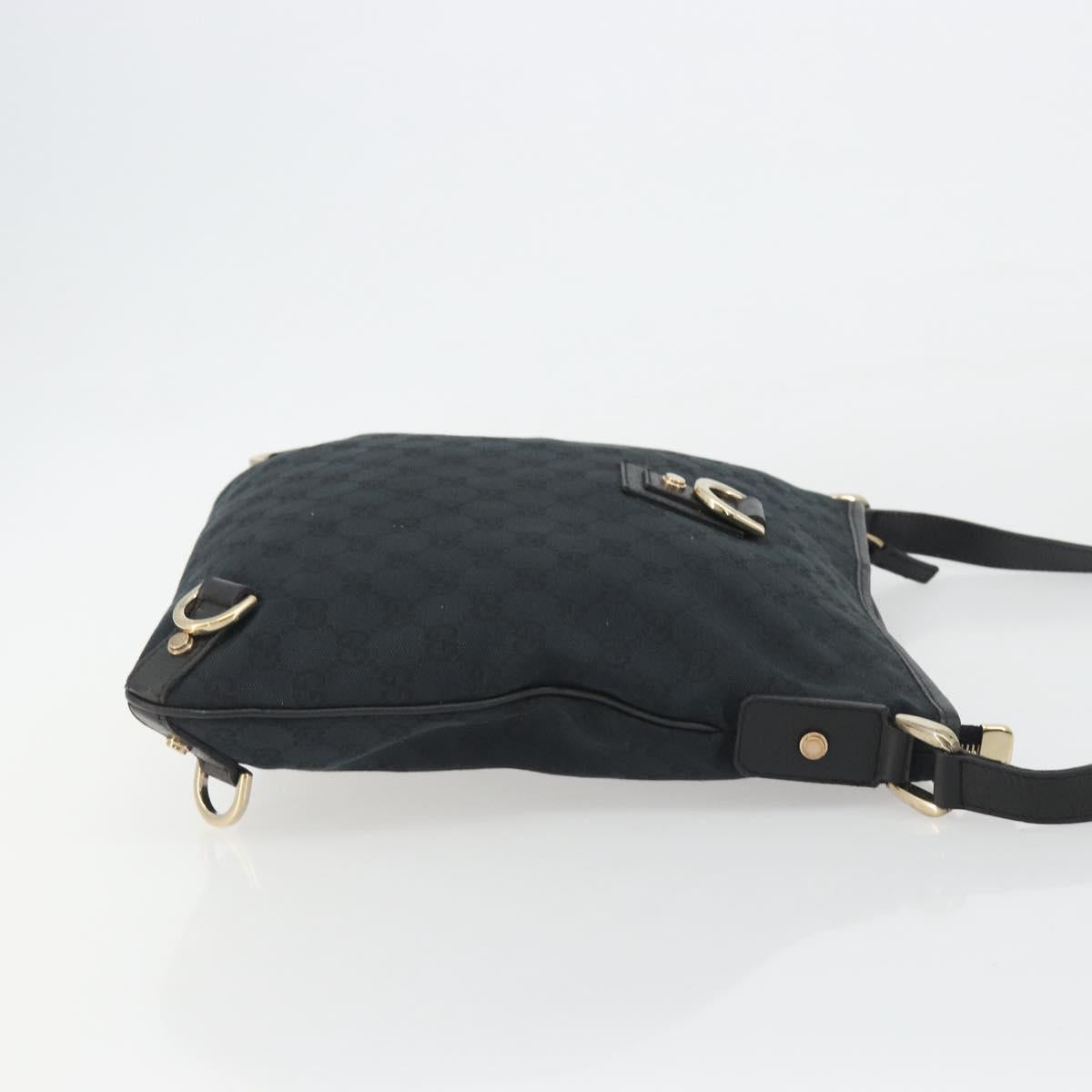 GUCCI GG Canvas Abbey Shoulder Bag Black Gold 131326 Auth 191311A - Jerrillo image 3