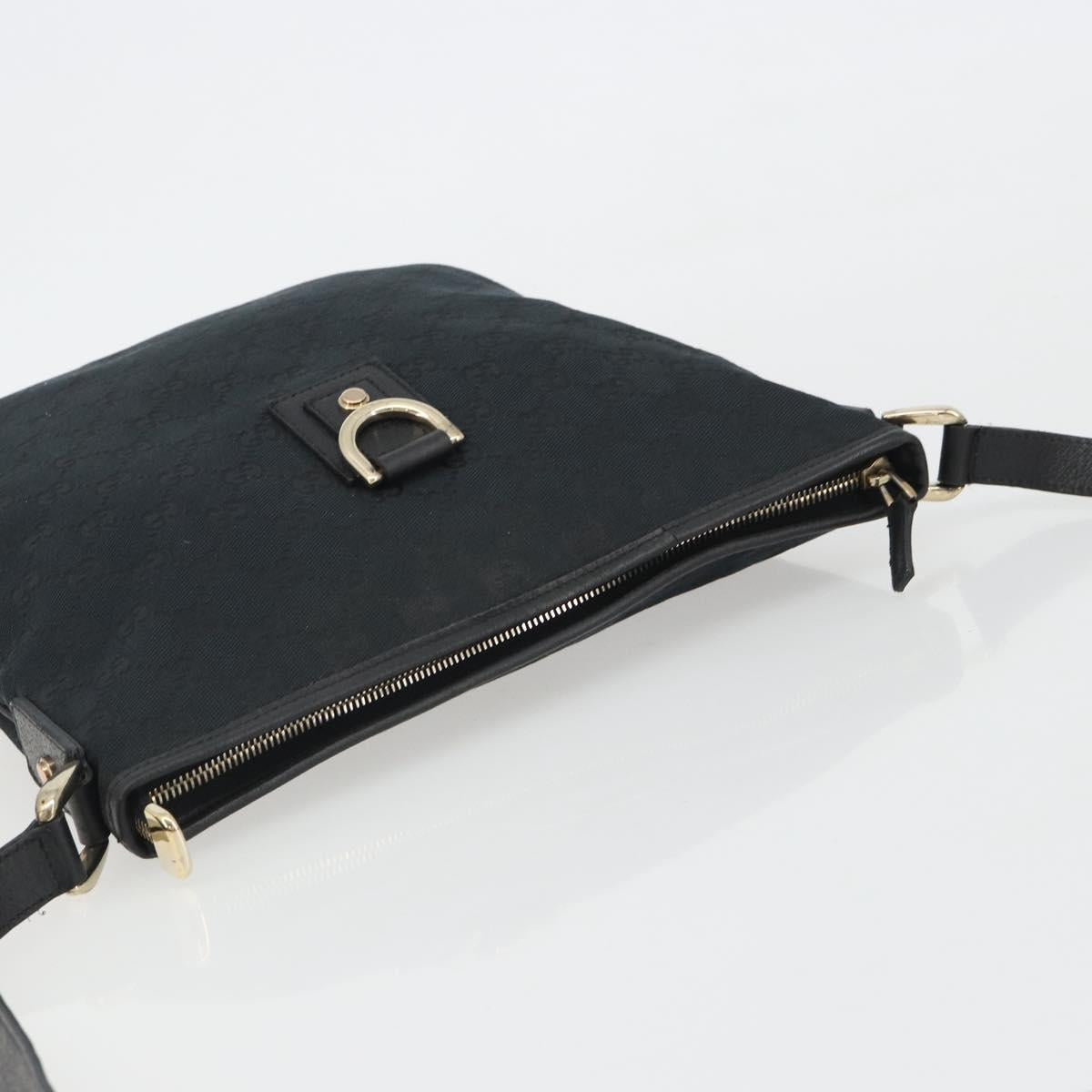 GUCCI GG Canvas Abbey Shoulder Bag Black Gold 131326 Auth 191311A - Jerrillo image 6
