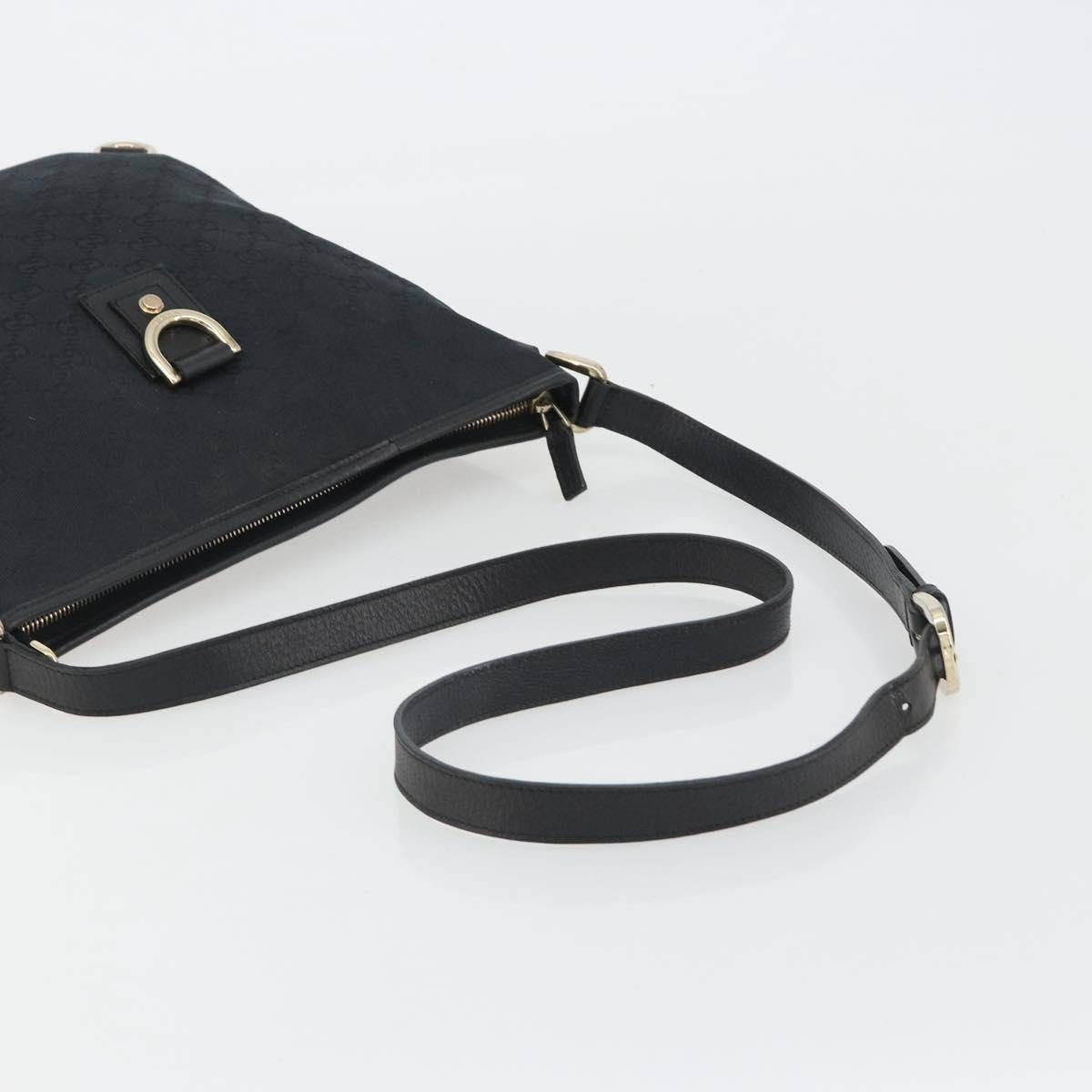 GUCCI GG Canvas Abbey Shoulder Bag Black Gold 131326 Auth 191311A - Jerrillo image 7