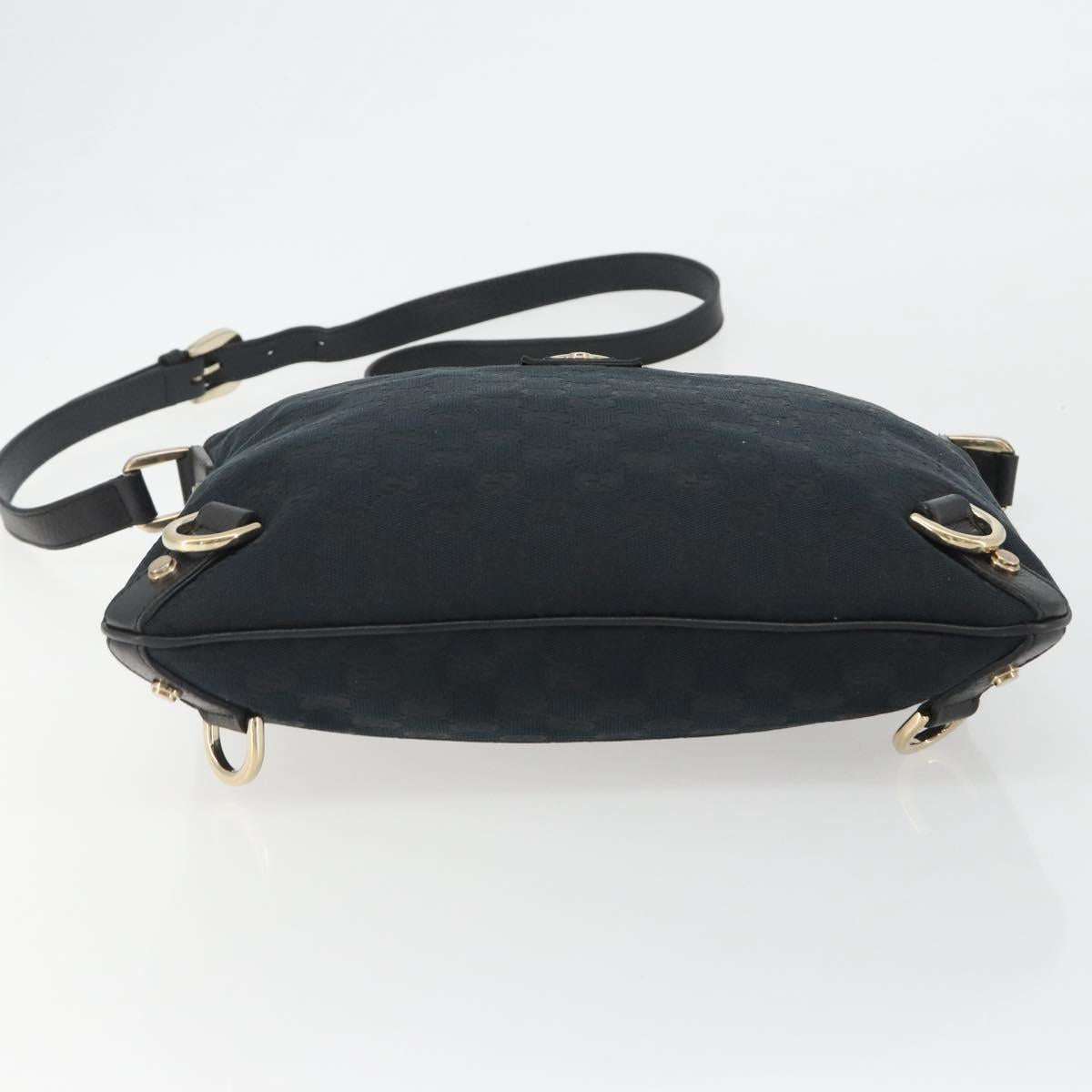 GUCCI GG Canvas Abbey Shoulder Bag Black Gold 131326 Auth 191311A - Jerrillo image 5