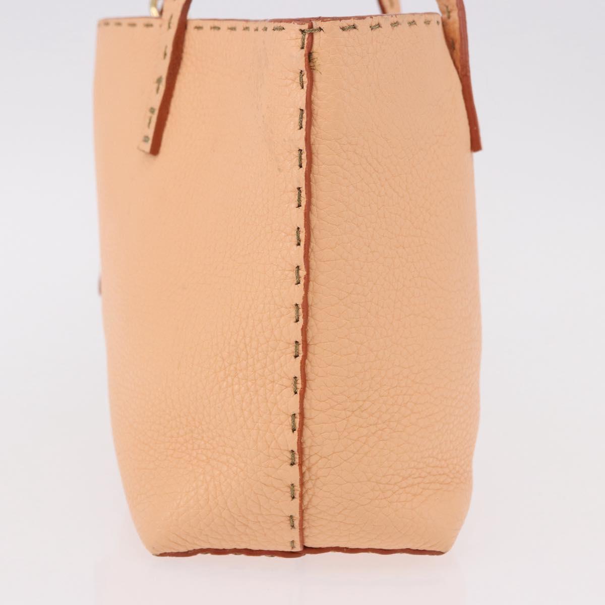 FENDI Celeria Hand Bag Leather With Pouch Orange Gold Auth 191347V - Jerrillo image 3