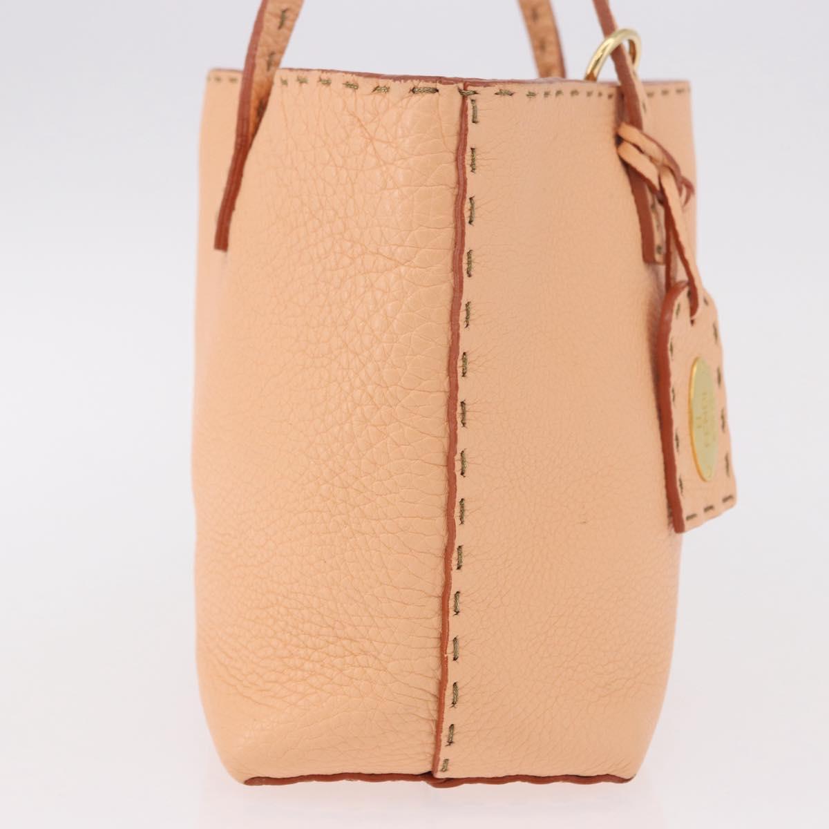 FENDI Celeria Hand Bag Leather With Pouch Orange Gold Auth 191347V - Jerrillo image 4