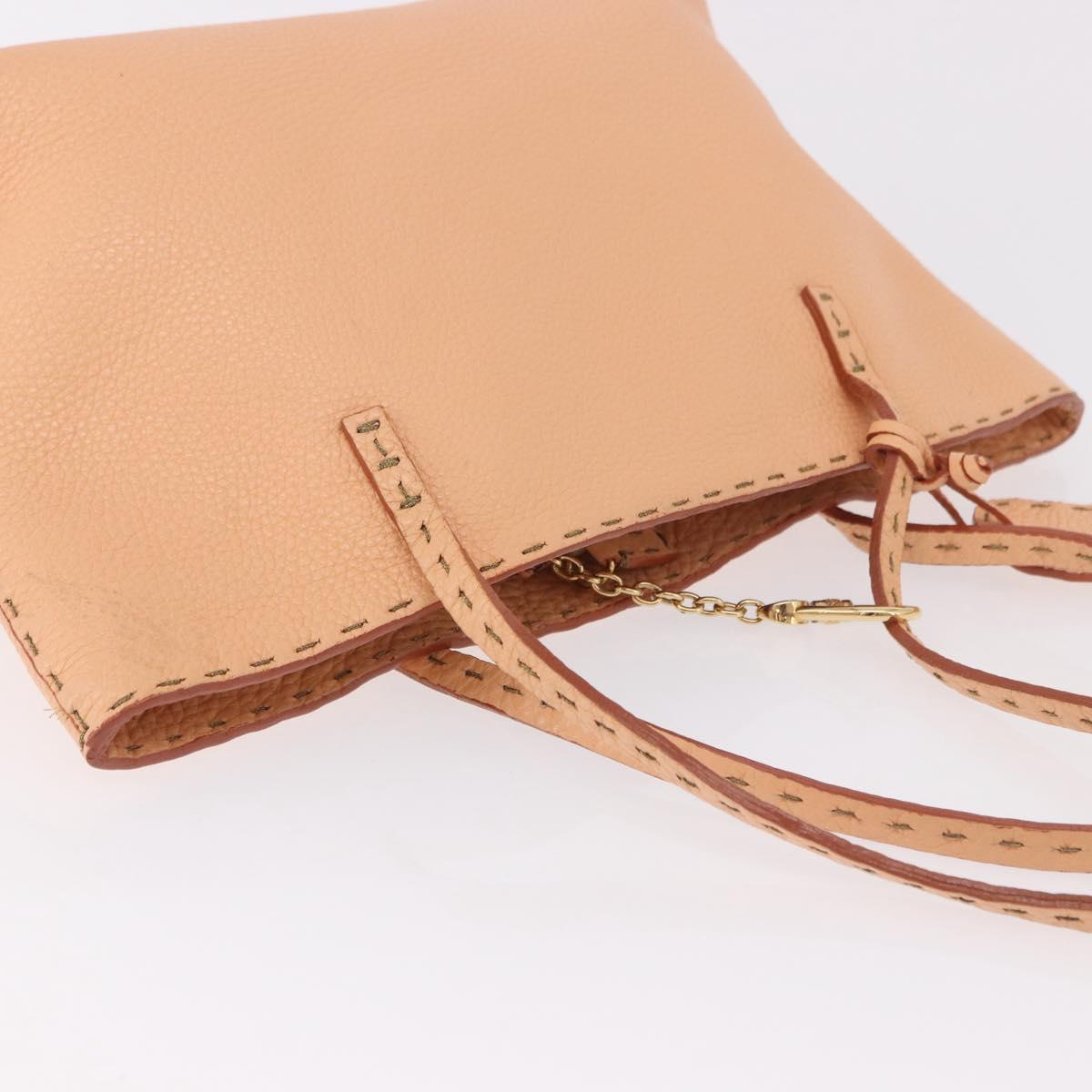FENDI Celeria Hand Bag Leather With Pouch Orange Gold Auth 191347V - Jerrillo image 7