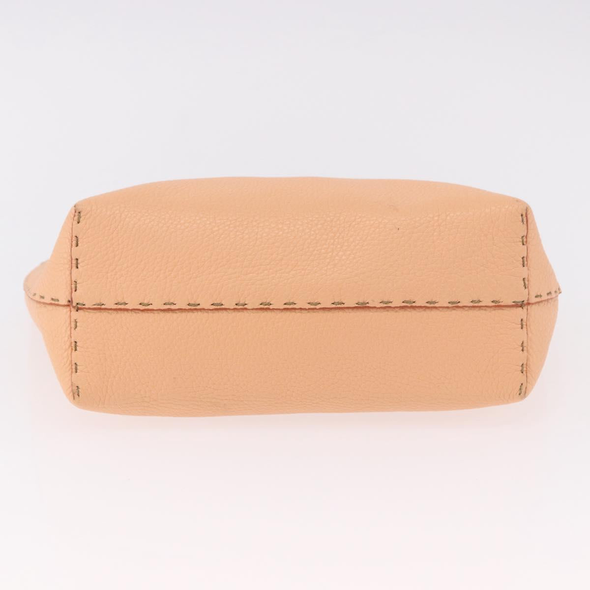 FENDI Celeria Hand Bag Leather With Pouch Orange Gold Auth 191347V - Jerrillo image 5