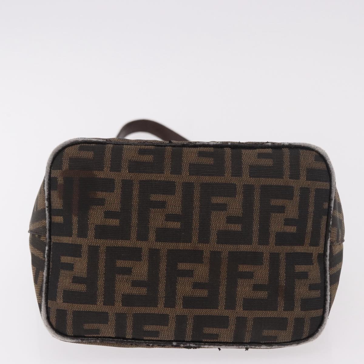 FENDI Zucca Canvas Mamma Baguette Shoulder Bag Brown Black Auth 191375 - Jerrillo image 5