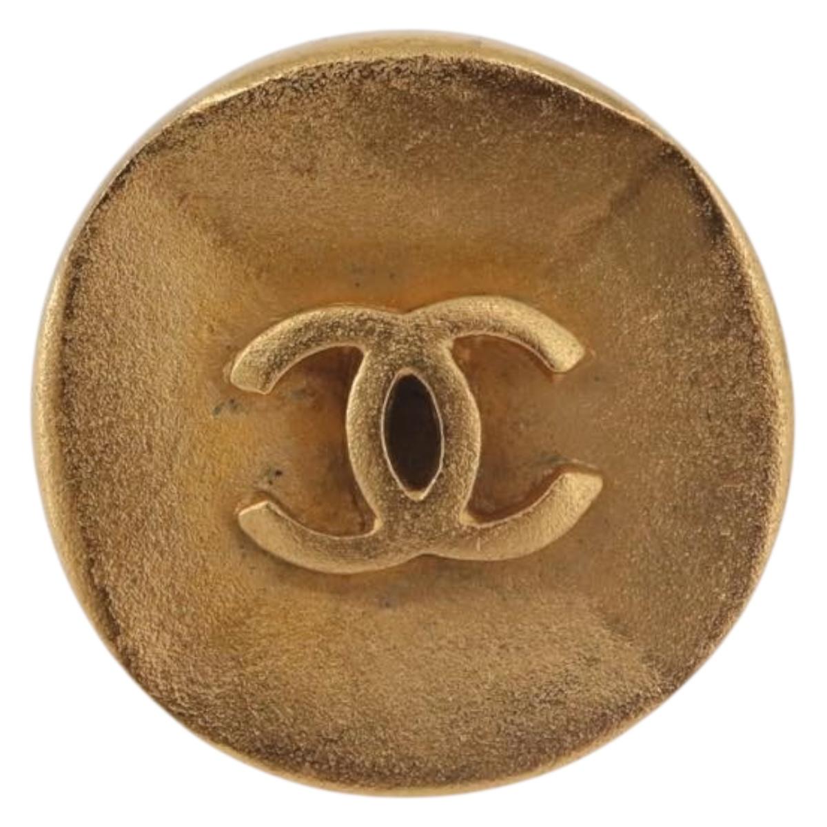 CHANEL COCO Mark Earring Metal Gold Tone CC Auth 191417 - Jerrillo image 3