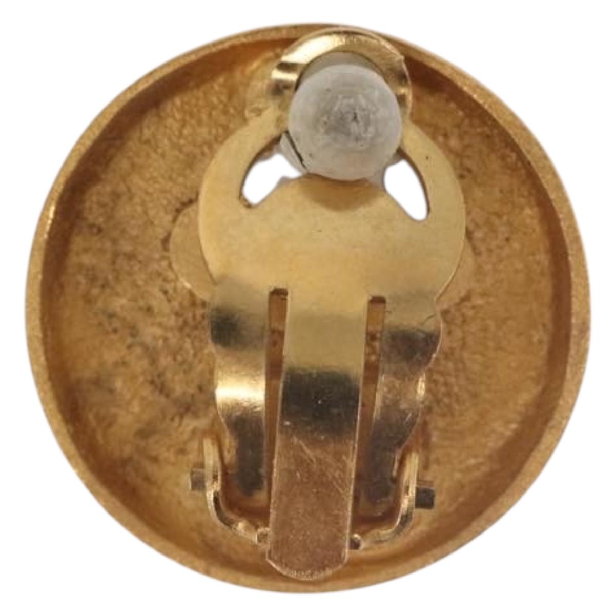 CHANEL COCO Mark Earring Metal Gold Tone CC Auth 191417 - Jerrillo image 8
