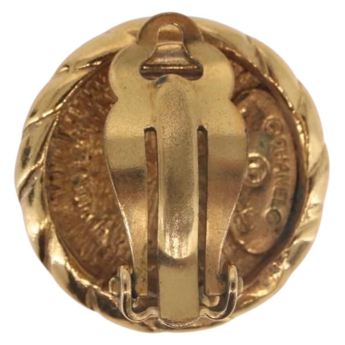 CHANEL COCO Mark Earring Metal Gold Tone CC Auth 191418V - Jerrillo image 8