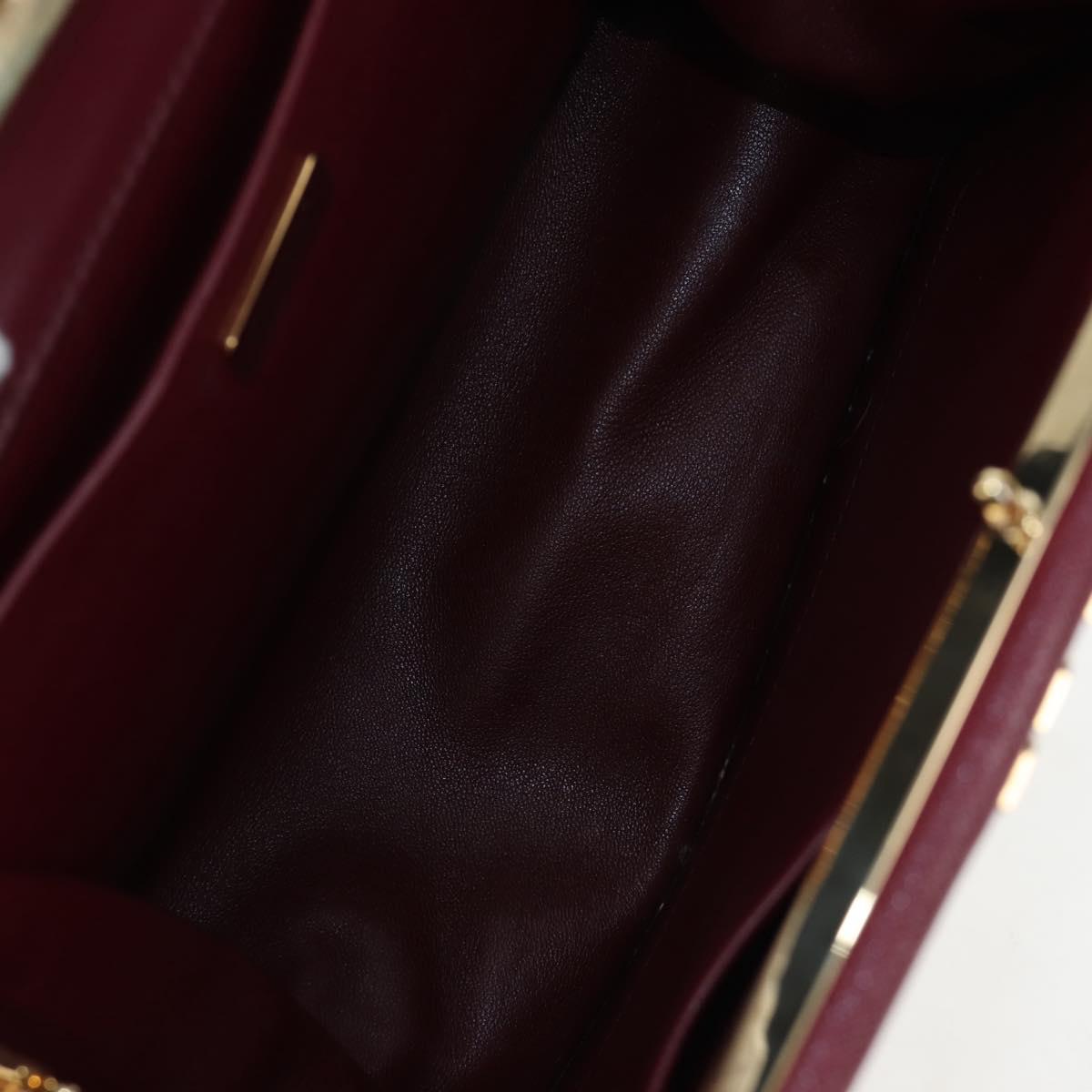 PRADA Shoulder Bag Safiano leather Bordeaux Gold Auth 191473V - Jerrillo image 10
