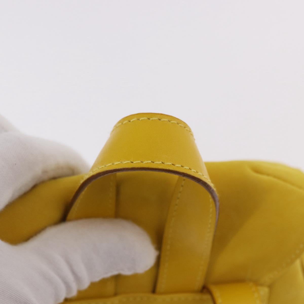 Salvatore Ferragamo Gancini Backpack Suede Yellow Gold Auth 191490A - Jerrillo image 8