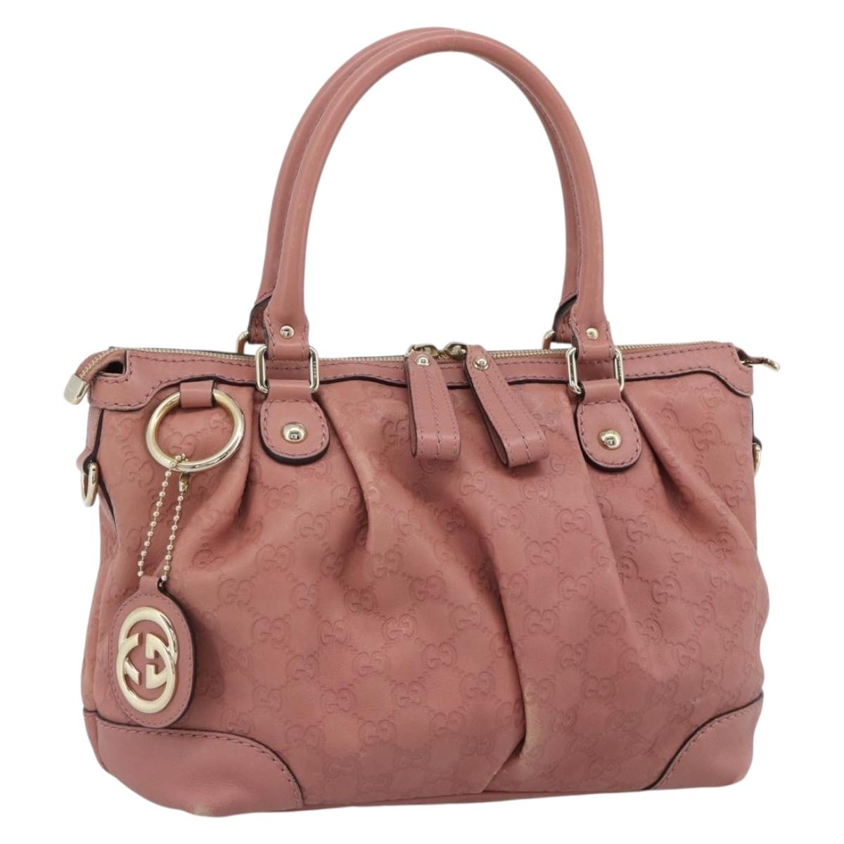 GUCCI GuccissimaGG Sukey Hand Bag Leather Pink Gold 247902 Auth 191520 - Jerrillo