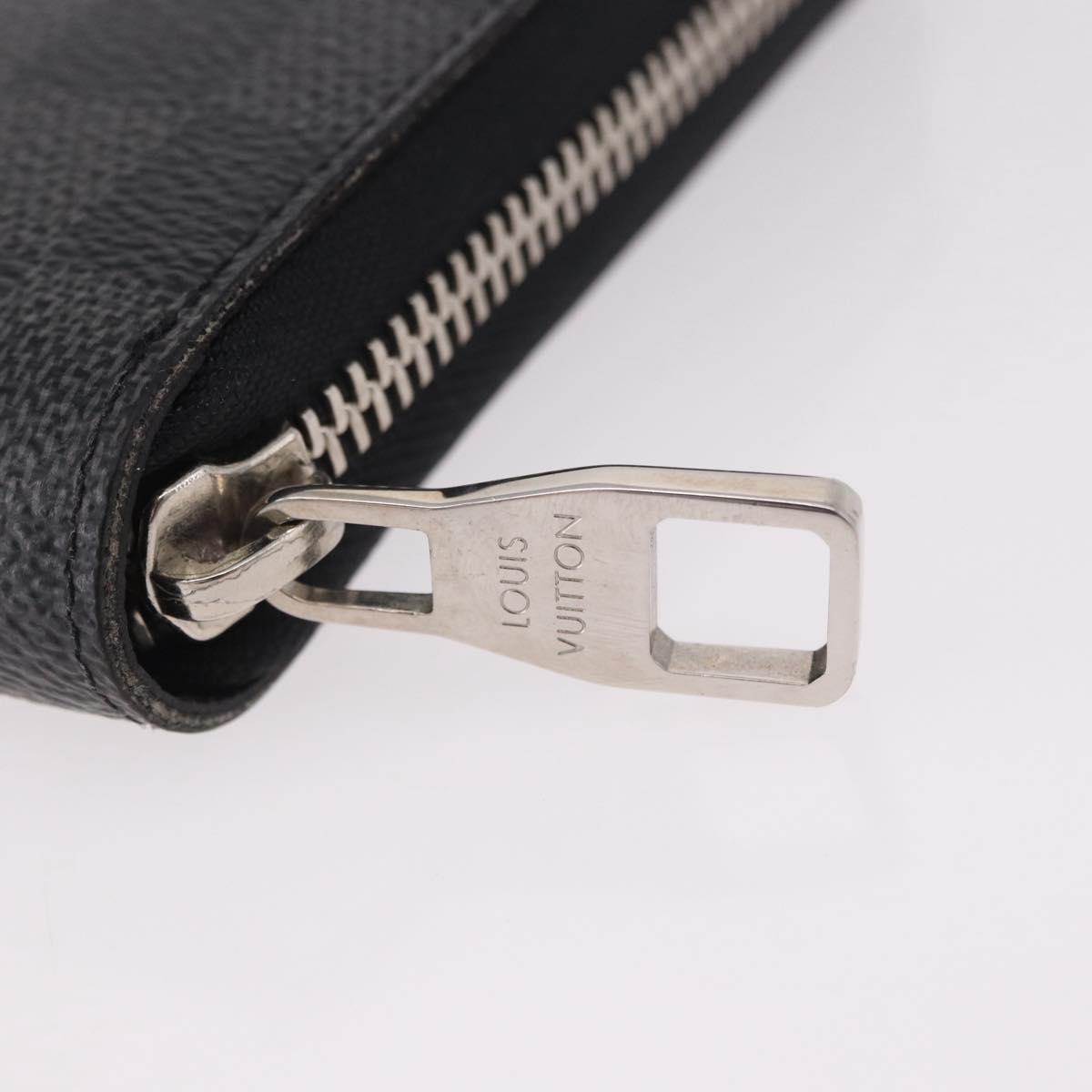 LOUIS VUITTON Damier Graphite Zippy Organizer Long Wallet N63002 LV Auth 191660 - Jerrillo image 8