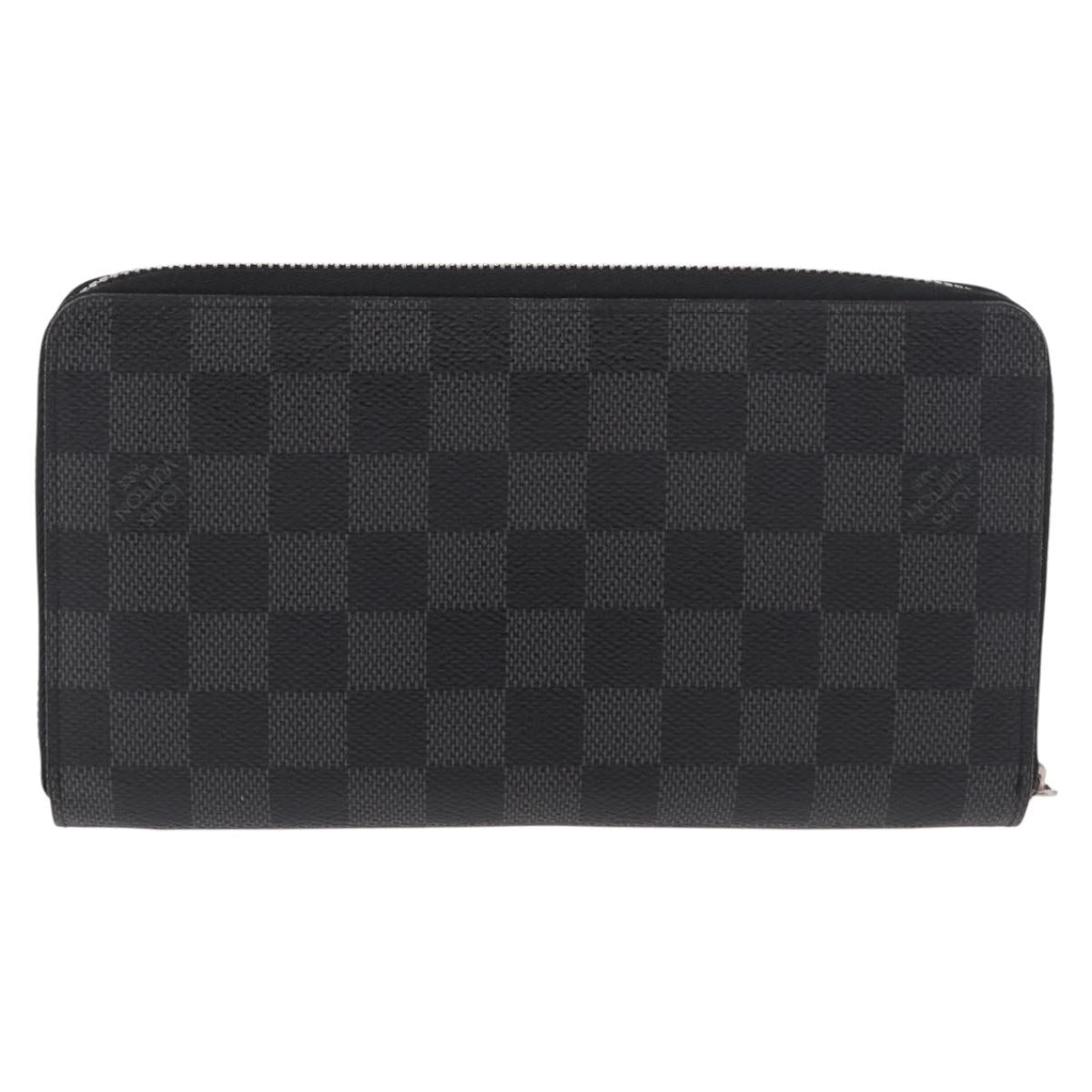 LOUIS VUITTON Damier Graphite Zippy Organizer Long Wallet N63002 LV Auth 191660 - Jerrillo image 2