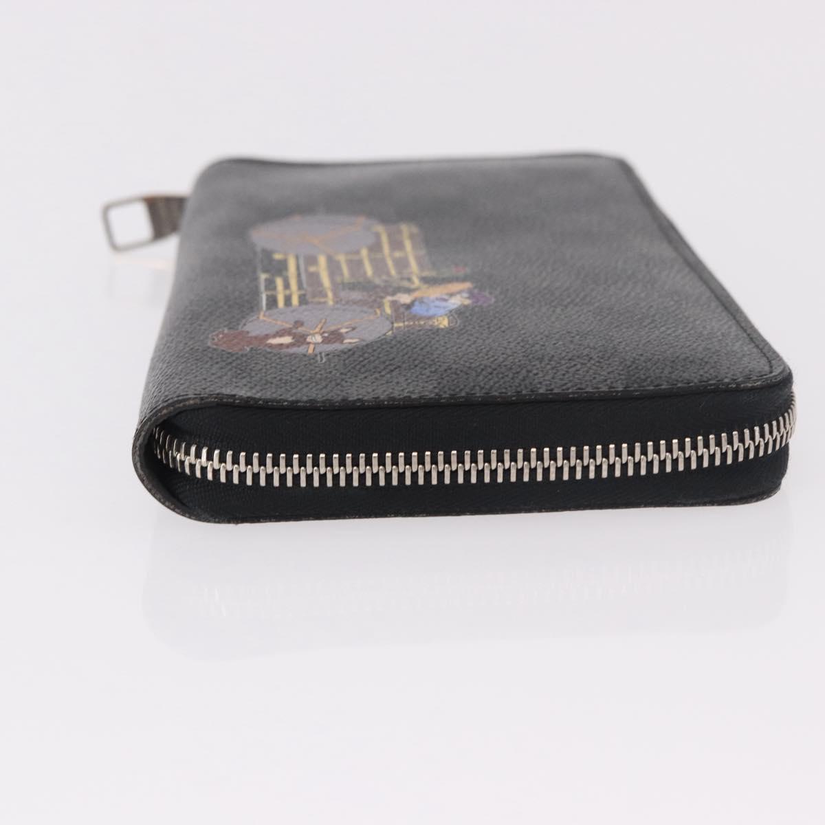 LOUIS VUITTON Damier Graphite Zippy Organizer Long Wallet N63002 LV Auth 191660 - Jerrillo image 3