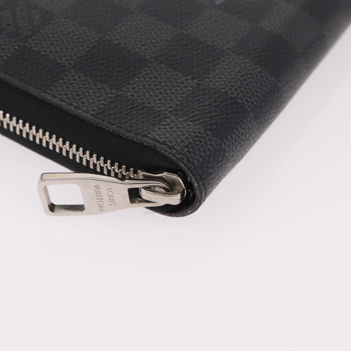 LOUIS VUITTON Damier Graphite Zippy Organizer Long Wallet N63002 LV Auth 191660 - Jerrillo image 7