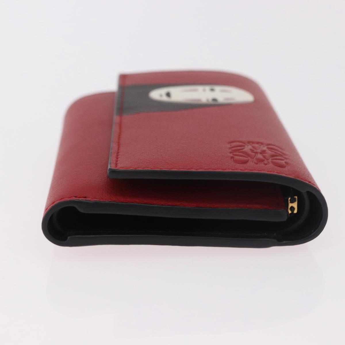 LOEWE Studio Ghibli No-Face Compact Wallet Leather Red Gold Auth 191680SM - Jerrillo image 3