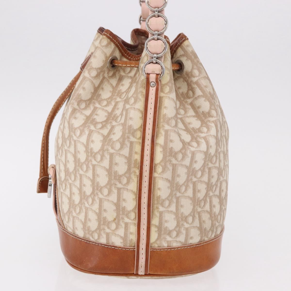 Christian Dior Romantic Chain Shoulder Bag PVC Beige Silver Auth 191704 - Jerrillo image 3