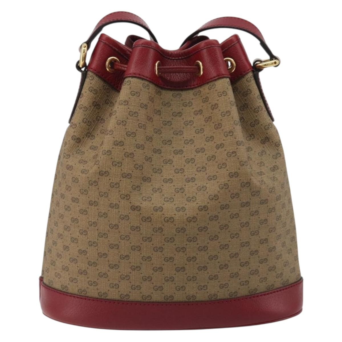 GUCCI Micro GG Doraemon Shoulder Bag PVC Beige Gold Tone 655597 Auth 191721SM - Jerrillo image 2