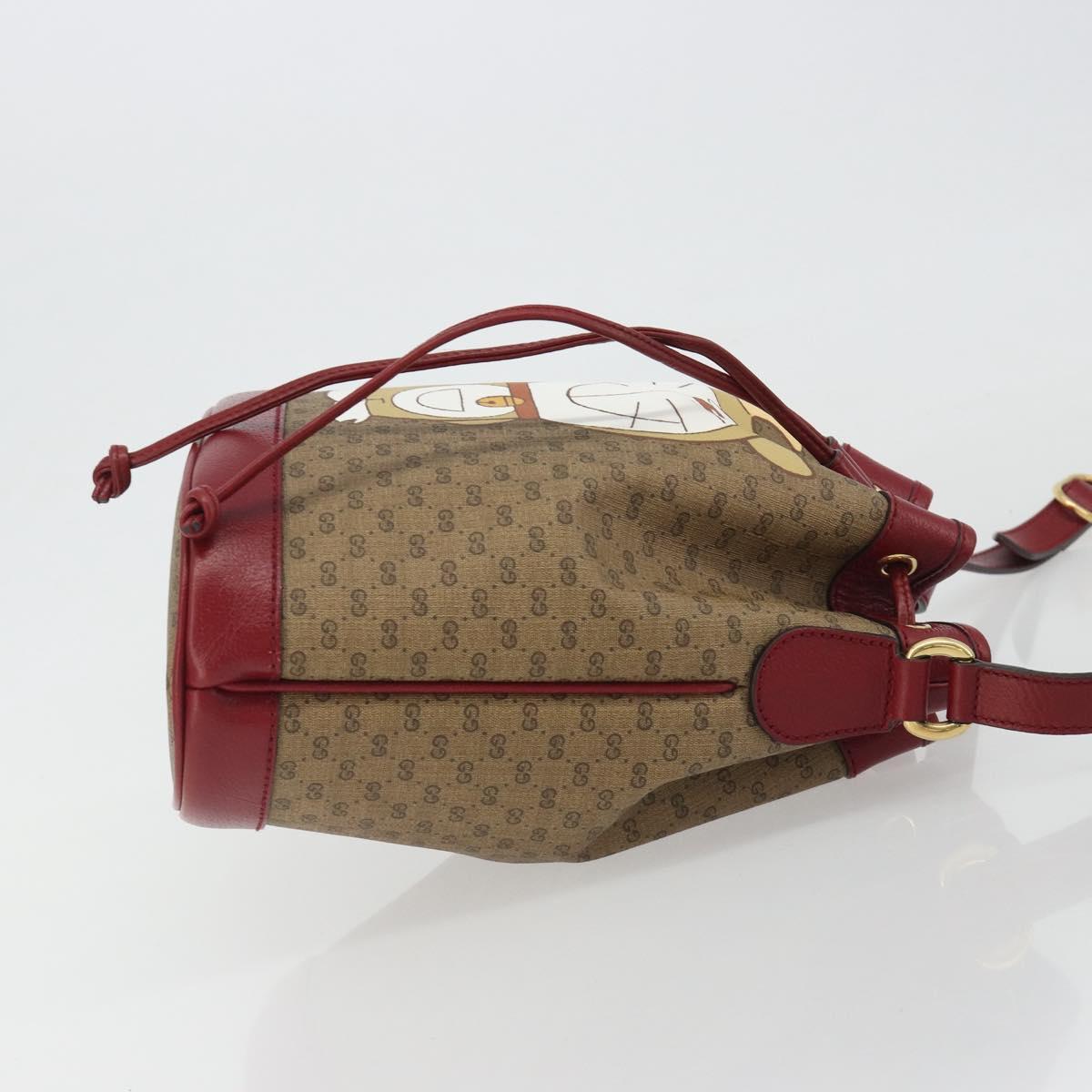 GUCCI Micro GG Doraemon Shoulder Bag PVC Beige Gold Tone 655597 Auth 191721SM - Jerrillo image 3