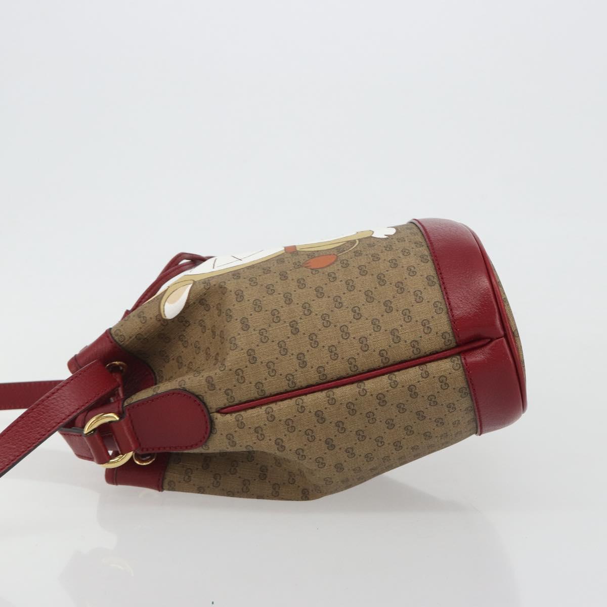 GUCCI Micro GG Doraemon Shoulder Bag PVC Beige Gold Tone 655597 Auth 191721SM - Jerrillo image 4