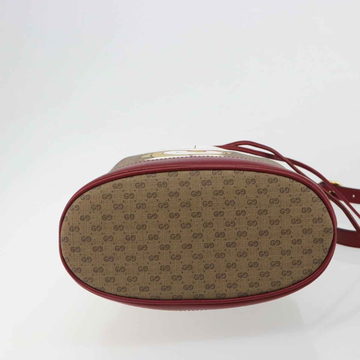 GUCCI Micro GG Doraemon Shoulder Bag PVC Beige Gold Tone 655597 Auth 191721SM - Jerrillo image 5