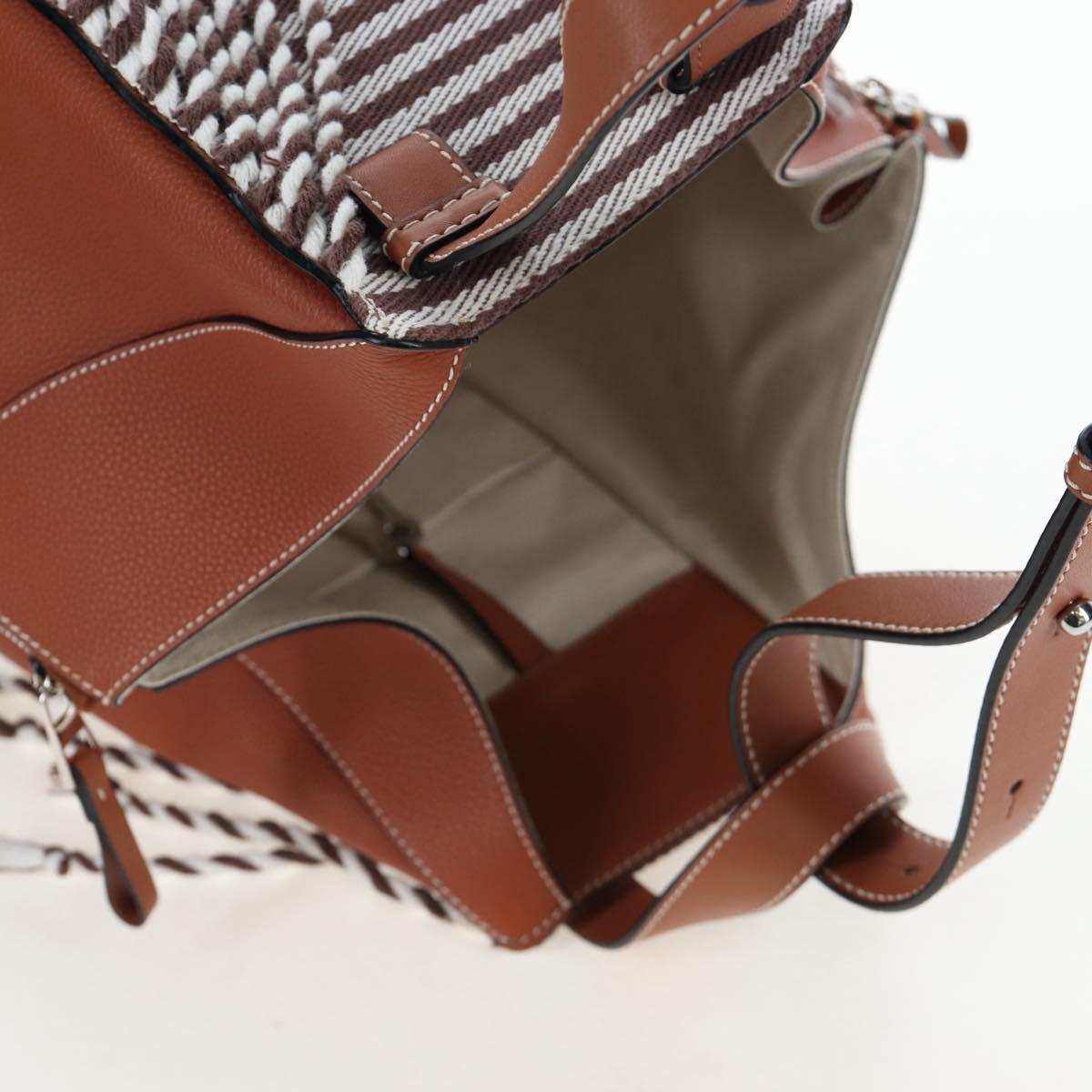 LOEWE Hammock Small Hand Bag Leather 2way Brown Silver Auth 191725SAM - Jerrillo image 6