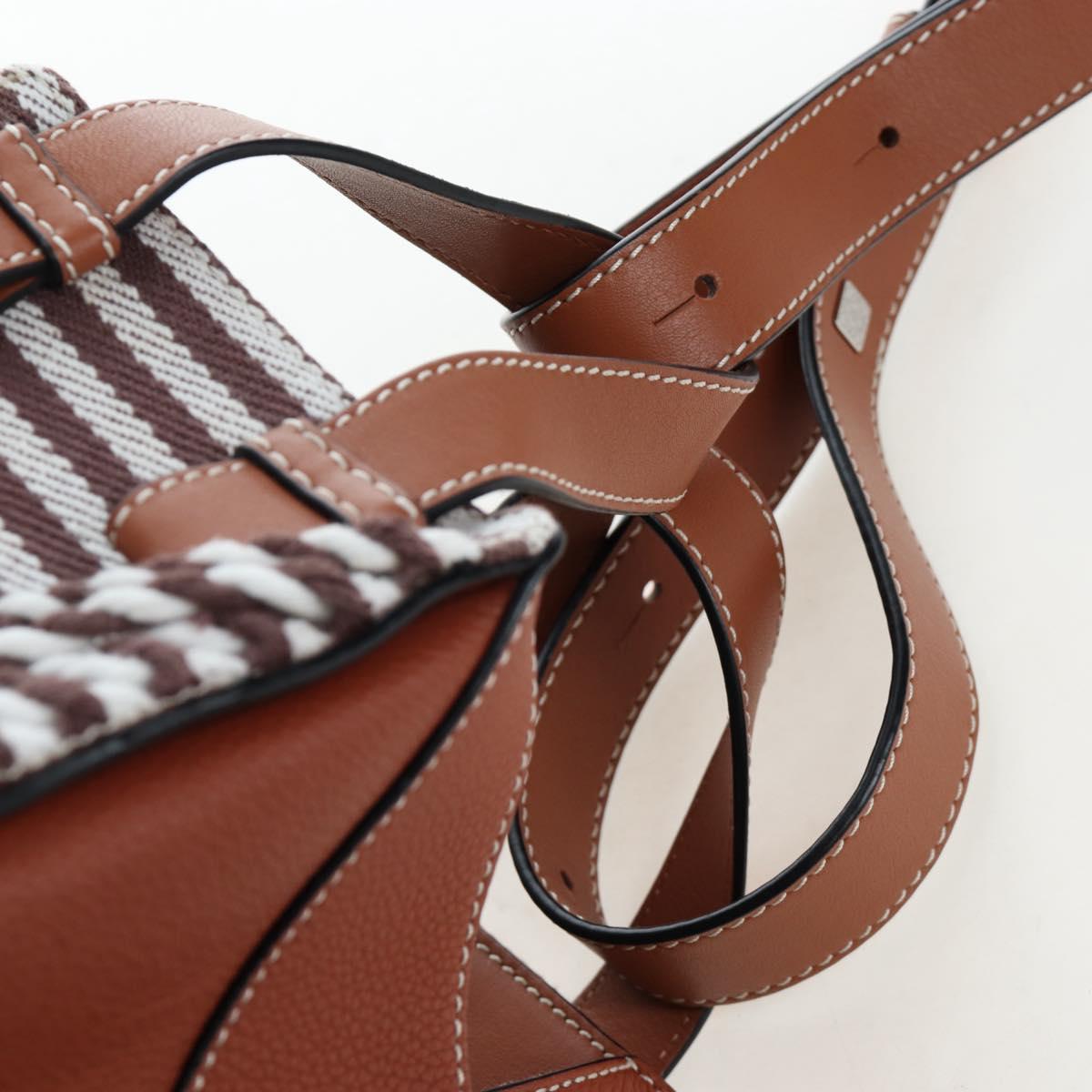 LOEWE Hammock Small Hand Bag Leather 2way Brown Silver Auth 191725SAM - Jerrillo image 8