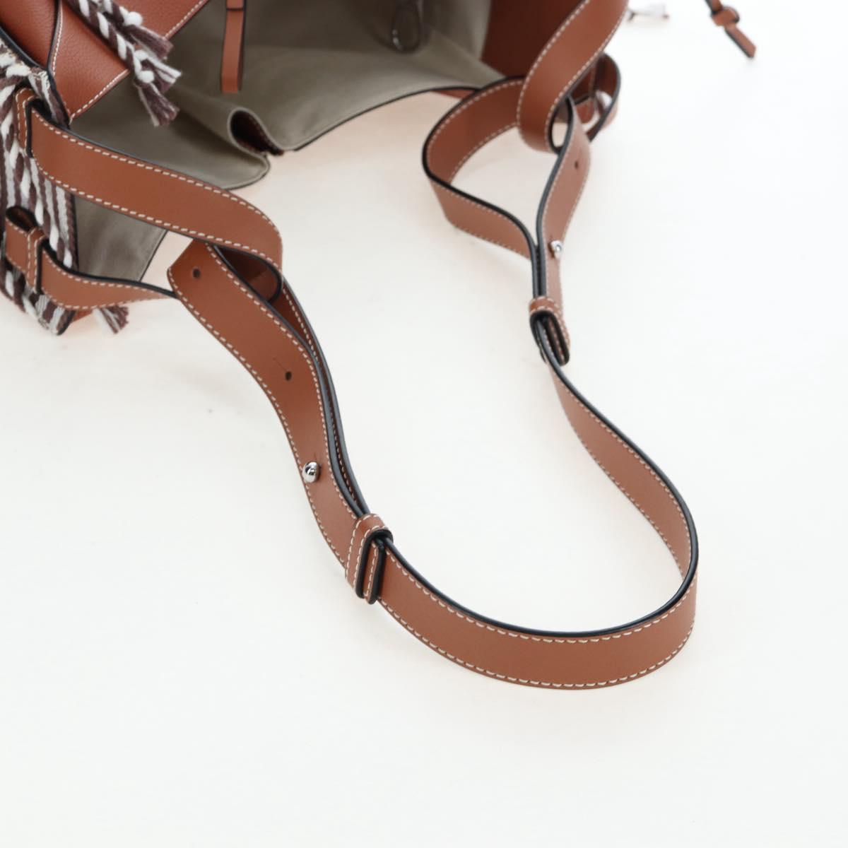LOEWE Hammock Small Hand Bag Leather 2way Brown Silver Auth 191725SAM - Jerrillo image 9