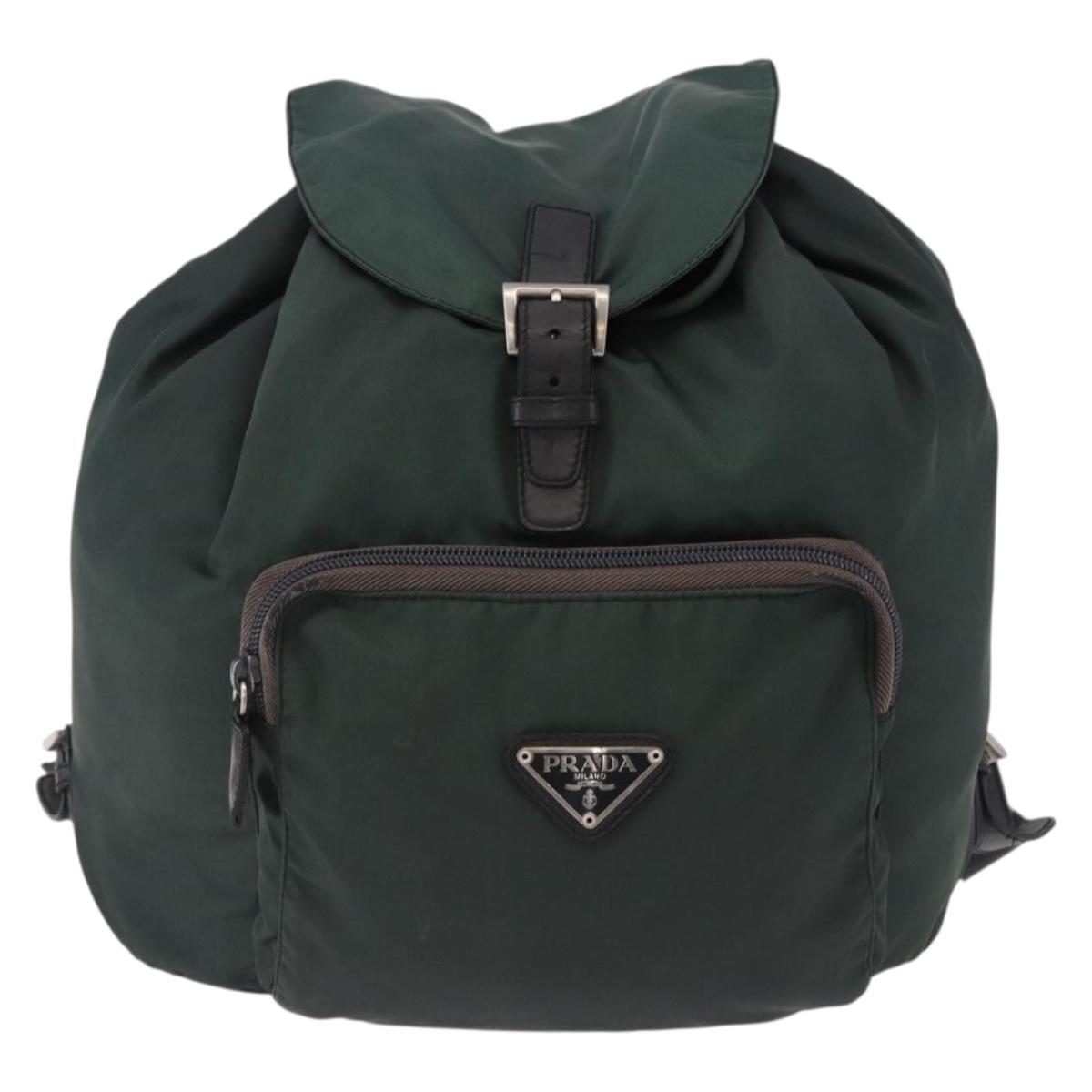 PRADA Backpack Nylon Green Silver Auth 191731A - Jerrillo image 2