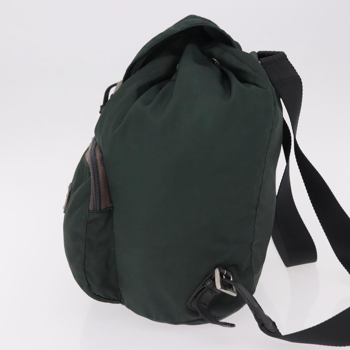 PRADA Backpack Nylon Green Silver Auth 191731A - Jerrillo image 4