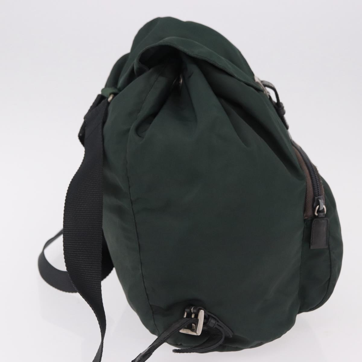 PRADA Backpack Nylon Green Silver Auth 191731A - Jerrillo image 5