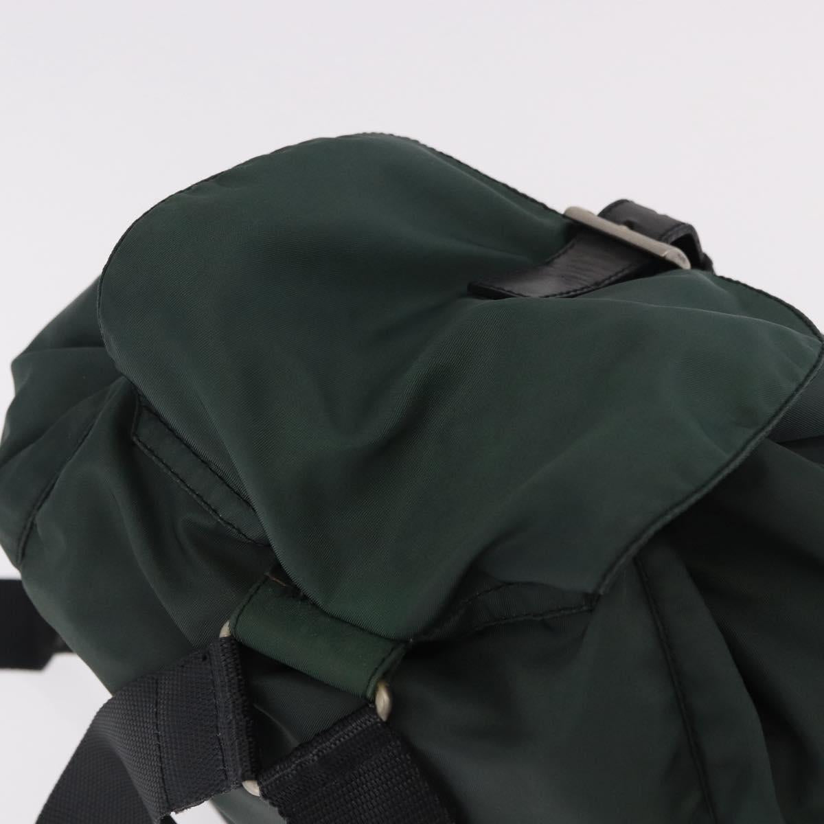 PRADA Backpack Nylon Green Silver Auth 191731A - Jerrillo image 6