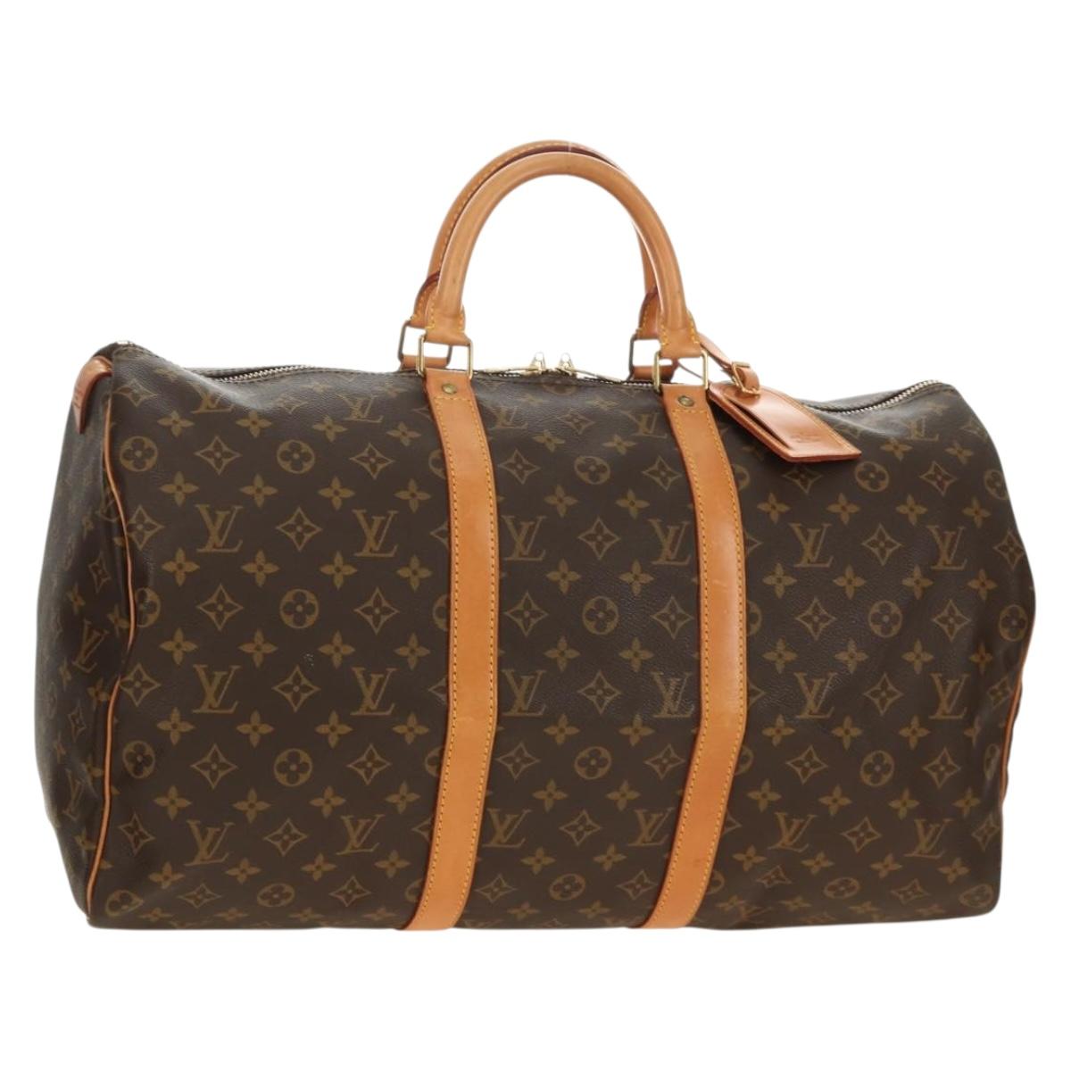 LOUIS VUITTON Monogram Keepall 50 Boston Bag M41426 LV Auth 191786V - Jerrillo
