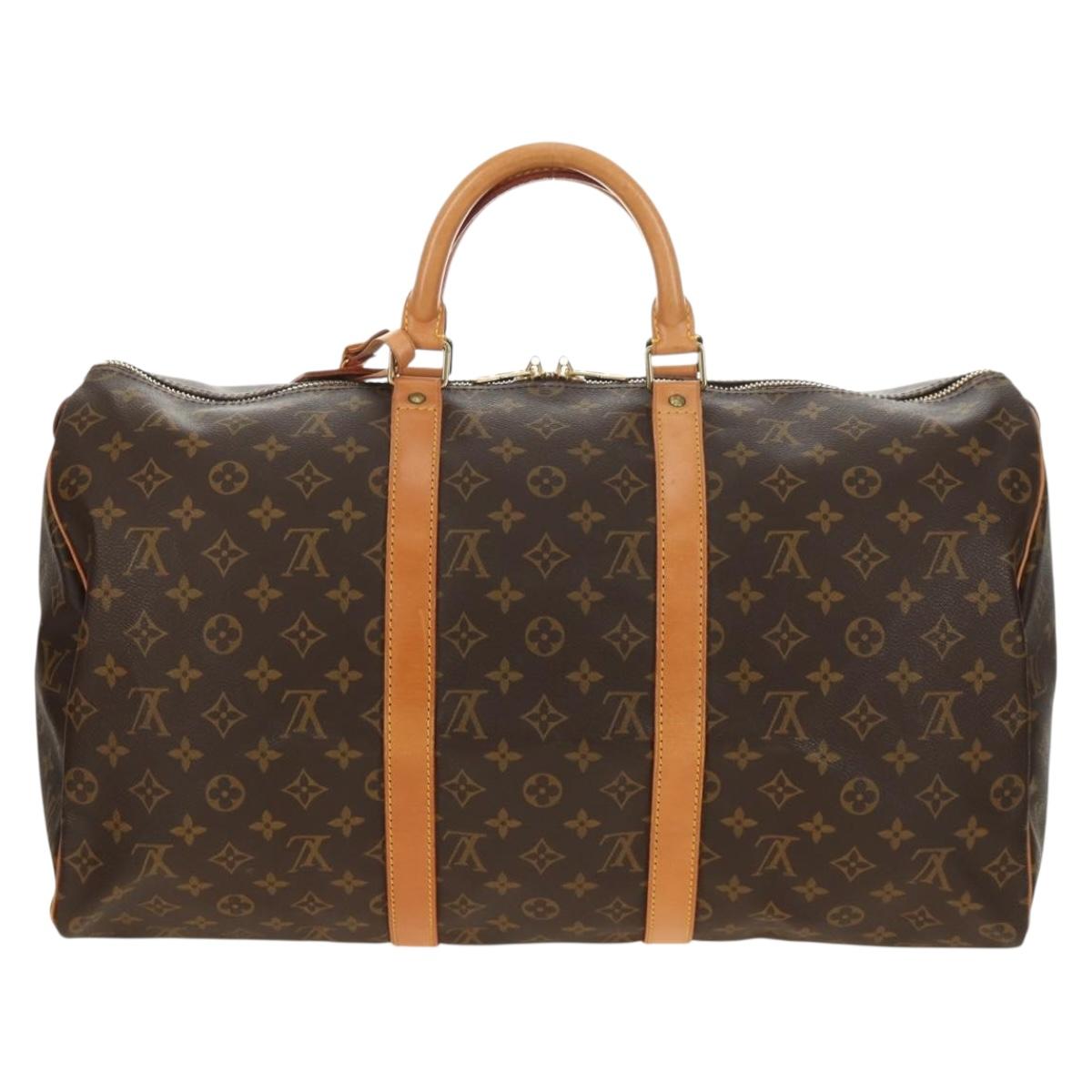 LOUIS VUITTON Monogram Keepall 50 Boston Bag M41426 LV Auth 191786V - Jerrillo image 2