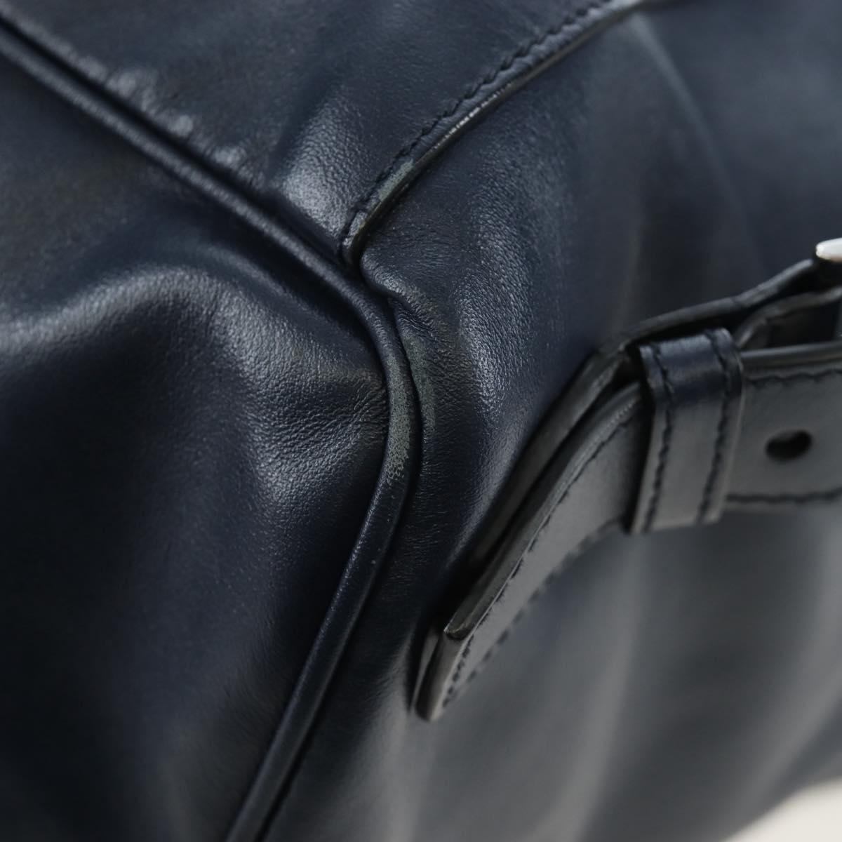 PRADA Backpack Leather Navy Silver Auth 191791V - Jerrillo image 8