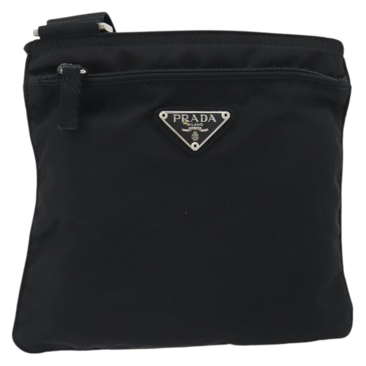 PRADA Shoulder Bag Nylon Black Silver Auth 191800V - Jerrillo image 2