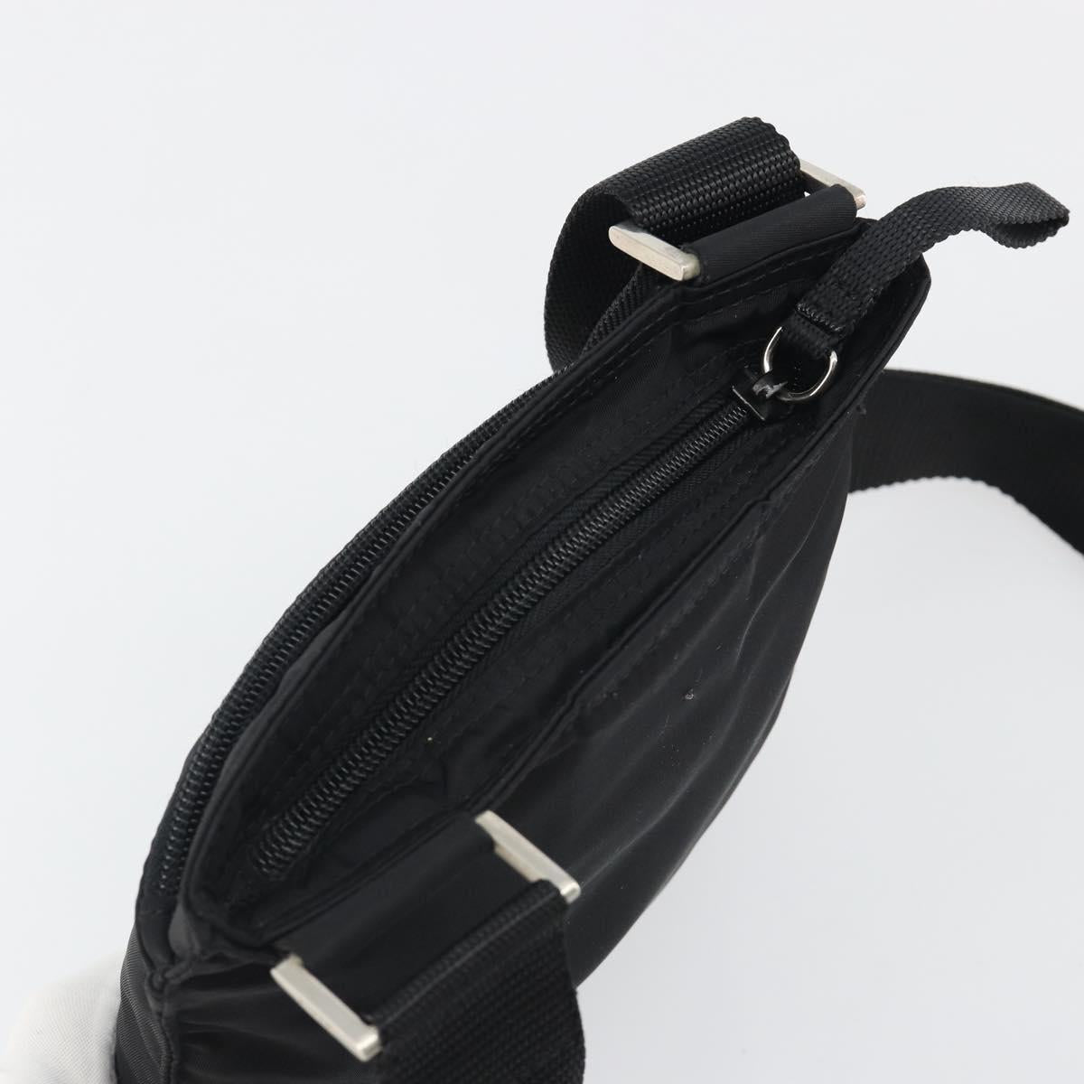 PRADA Shoulder Bag Nylon Black Silver Auth 191800V - Jerrillo image 6